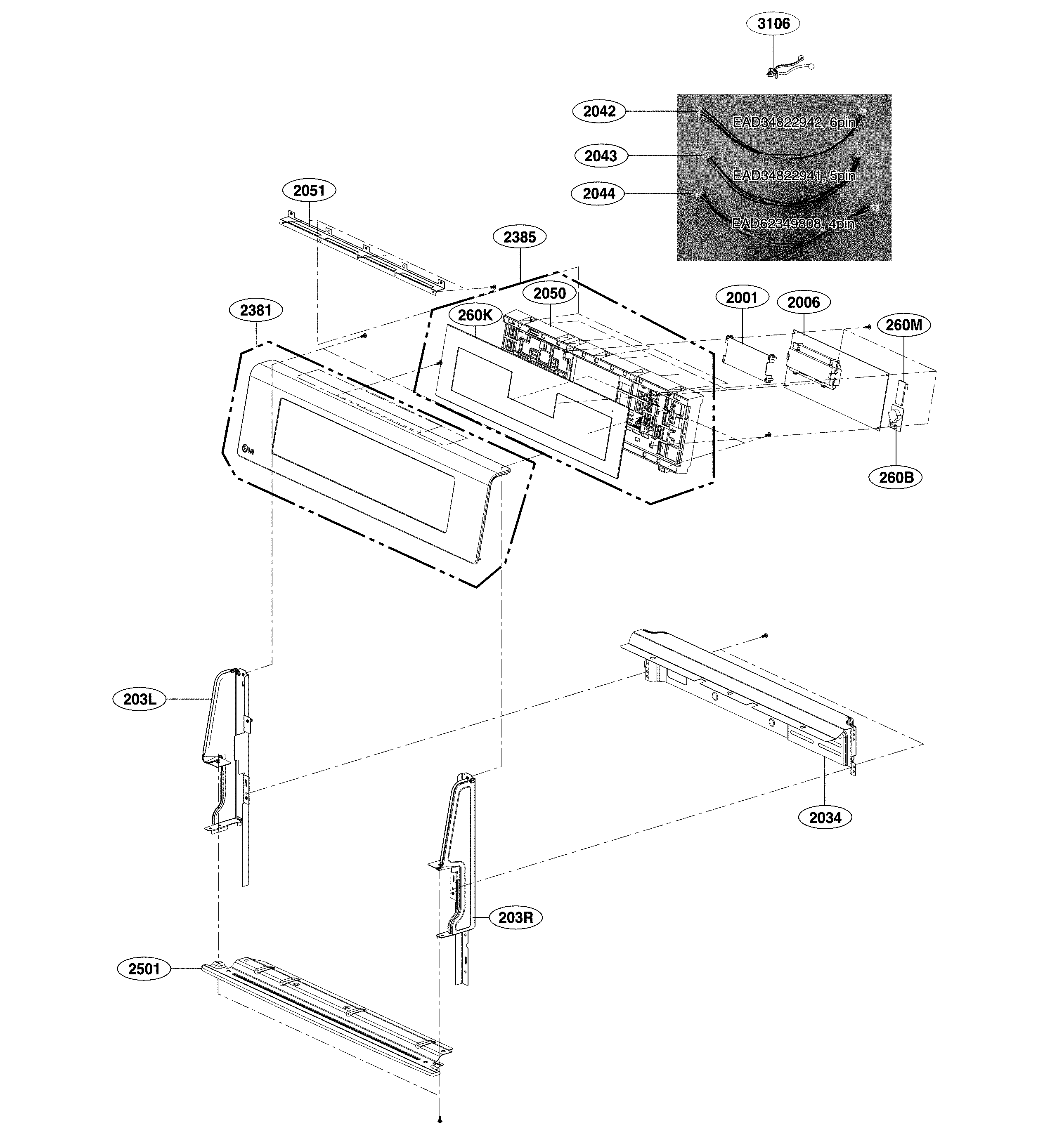 LG LRG4111ST/00 controller parts diagram