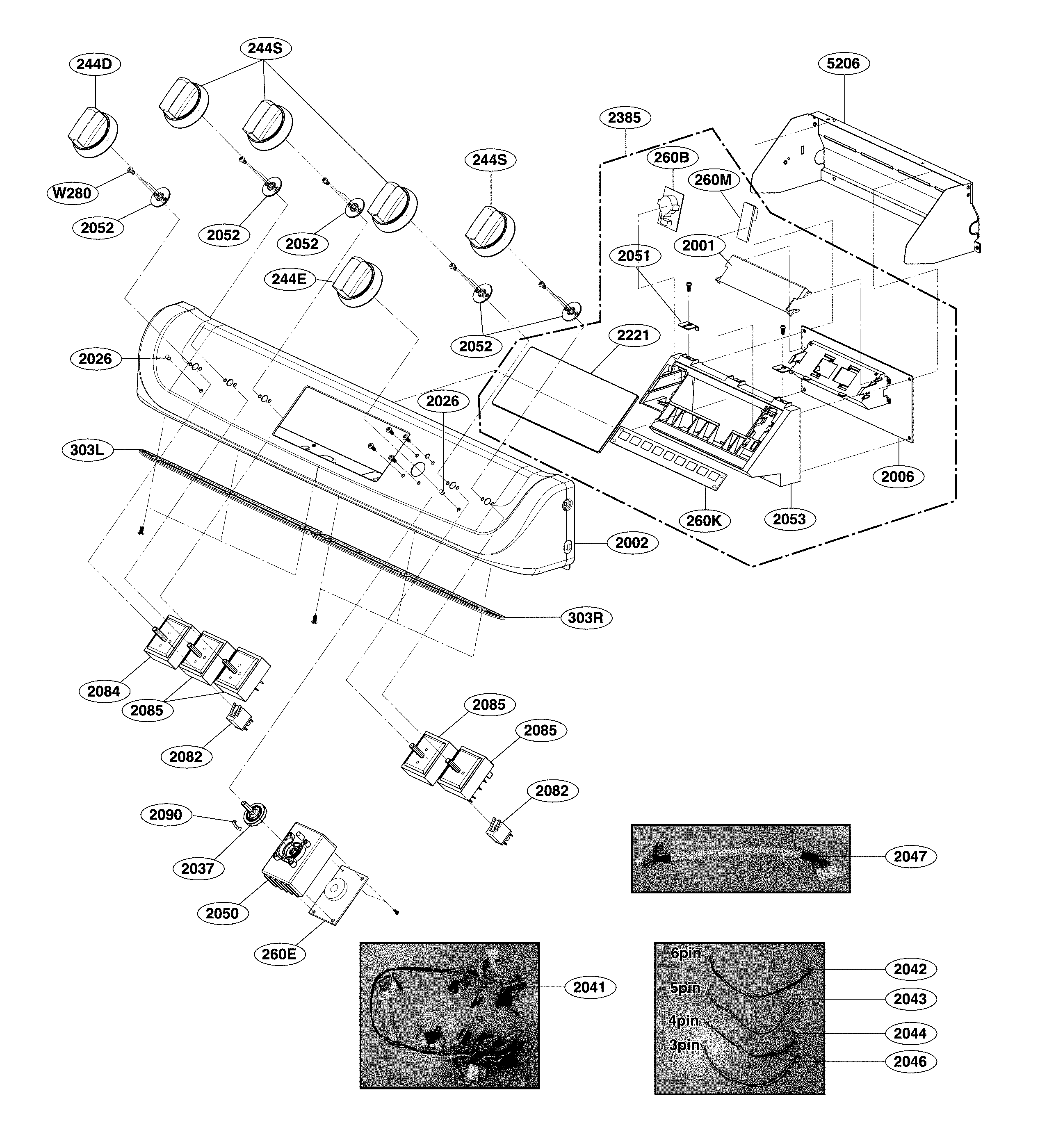 LG LSE4611ST/00 controller parts diagram