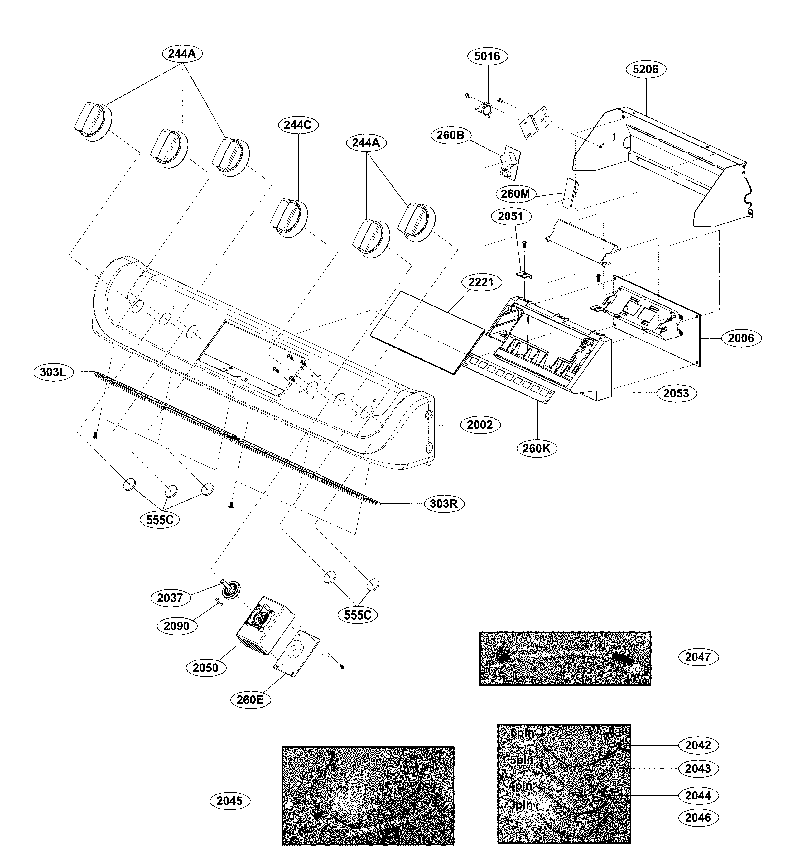LG LSG4513BD/00 controller parts diagram