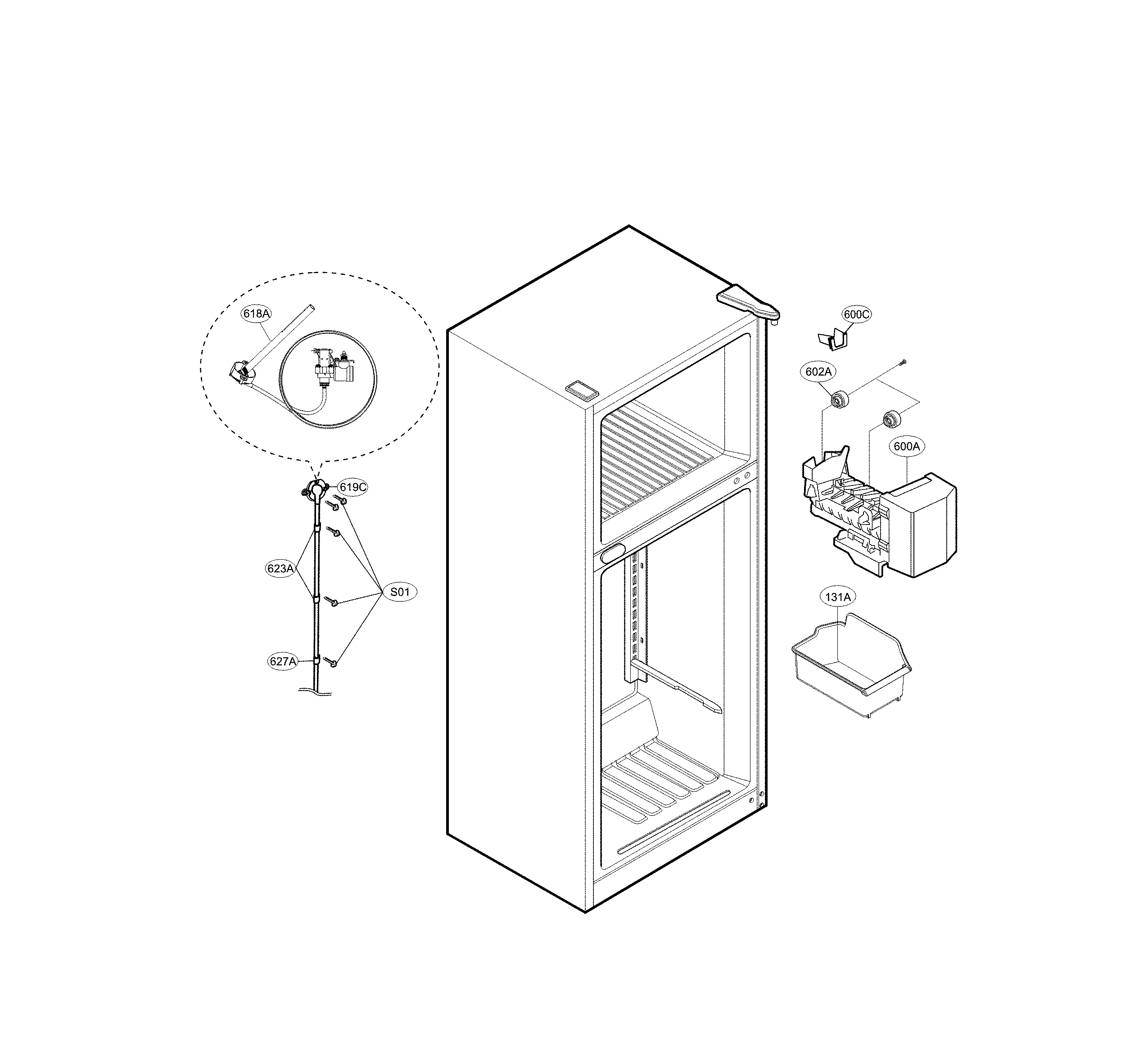 LG LTCS20220S/00 ice maker parts diagram