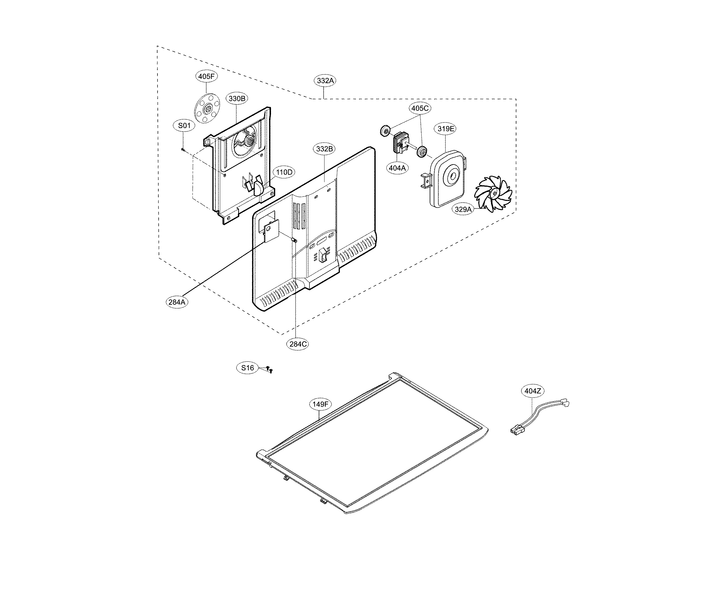 LG LTCS20220S/01 freezer parts diagram