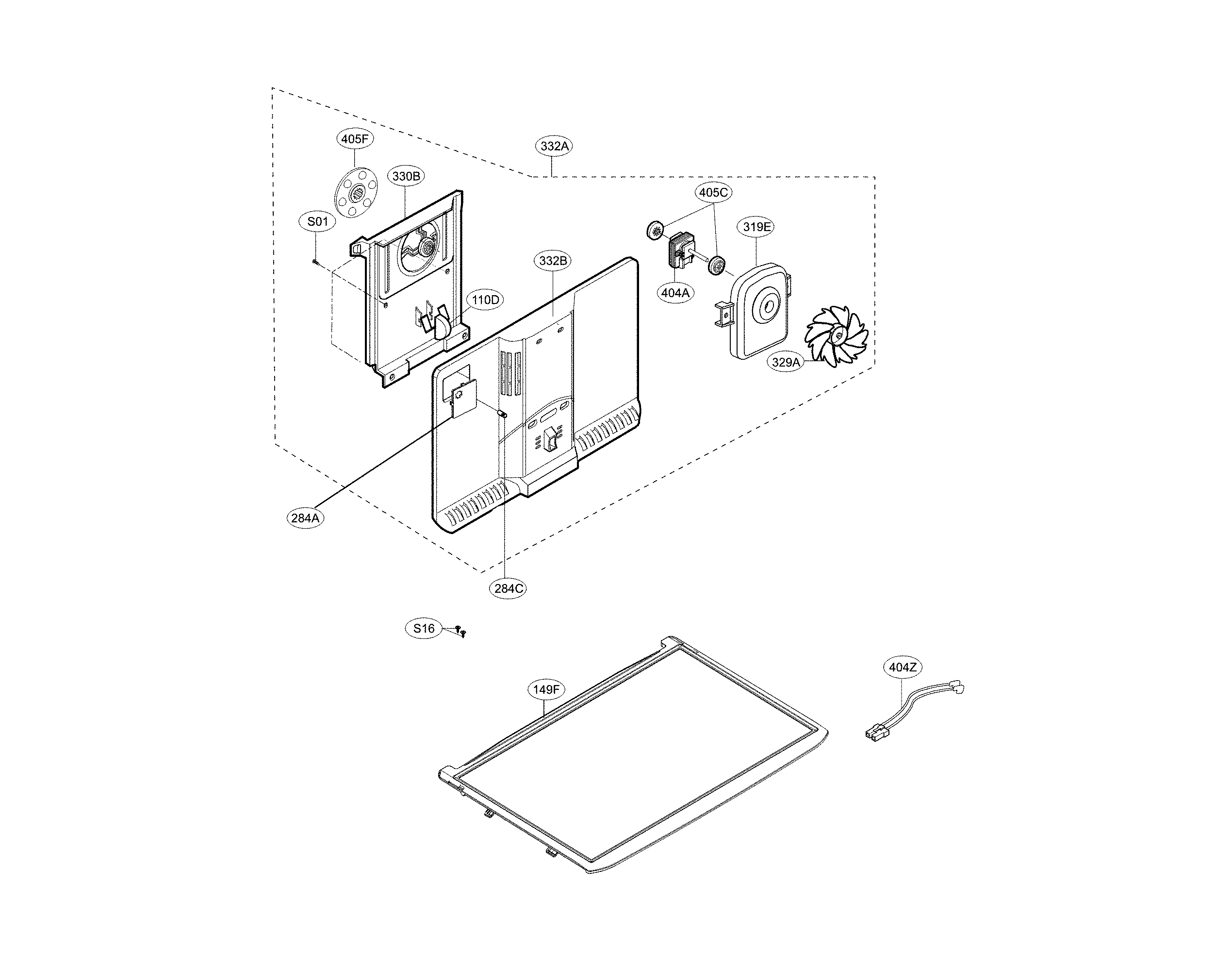LG LTCS20220S/03 freezer parts diagram