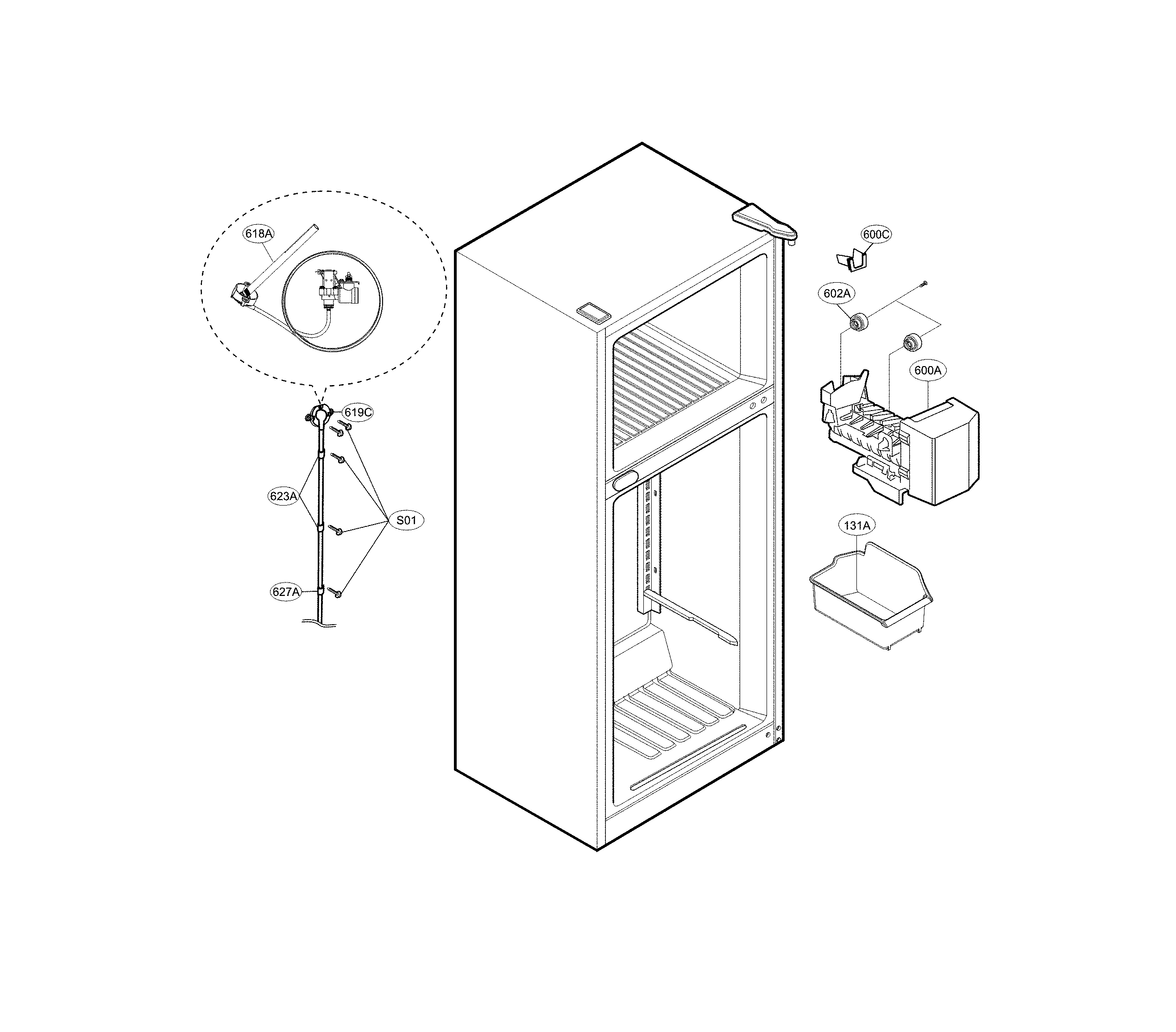 LG LTCS20220S/03 ice maker parts diagram