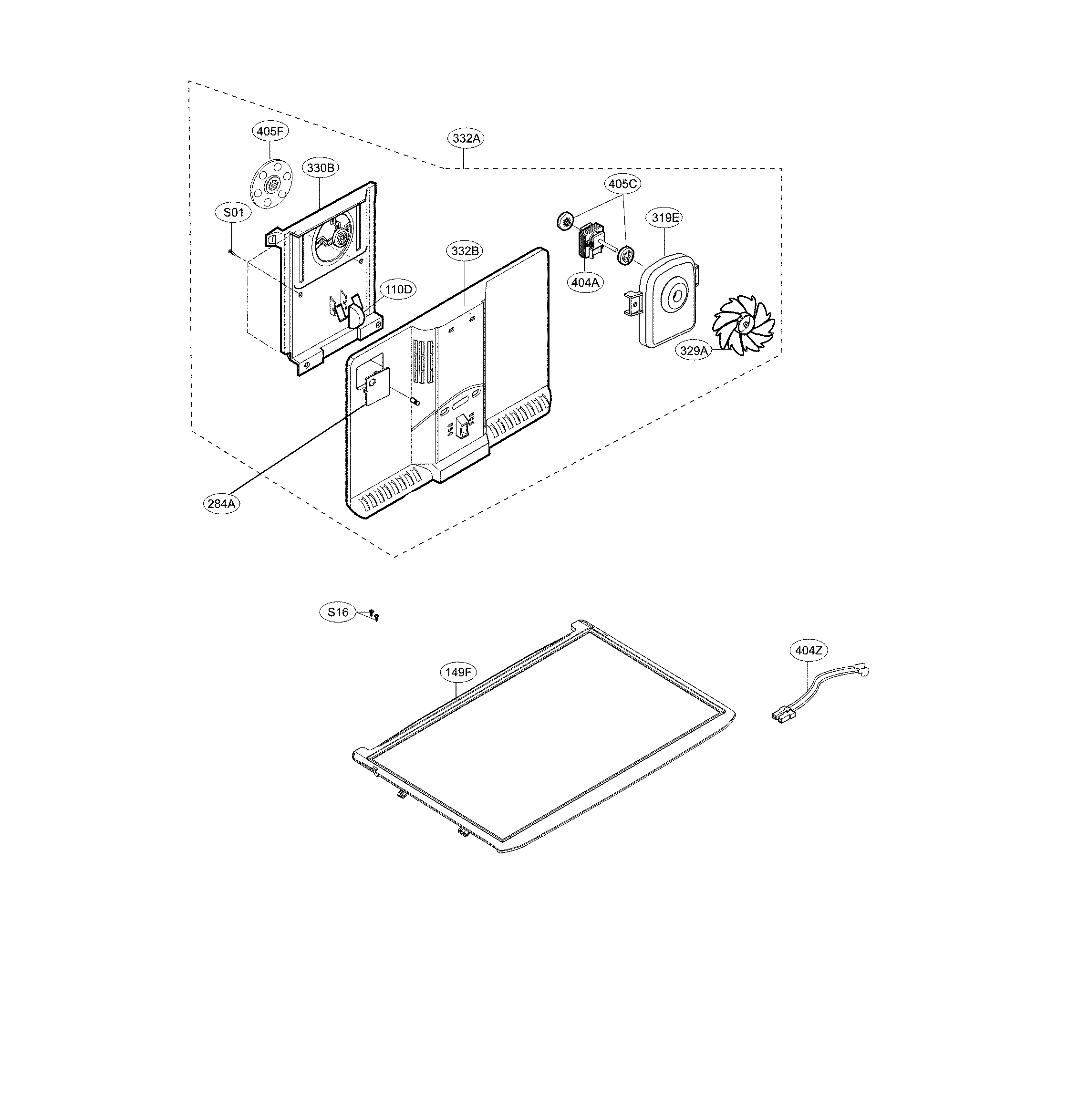LG LTCS24223W/00 freezer parts diagram