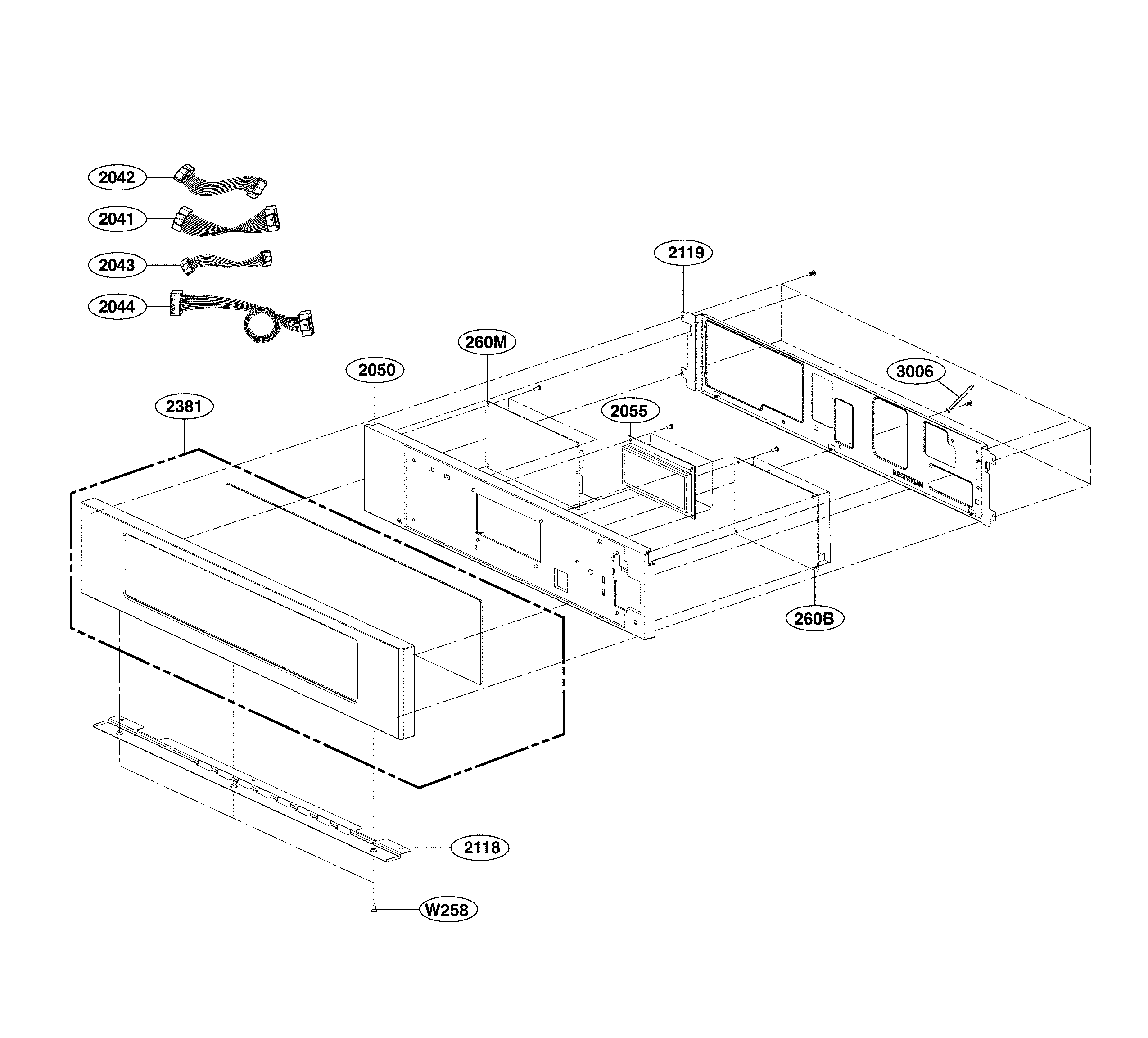 LG LWD3063BD/00 control parts diagram