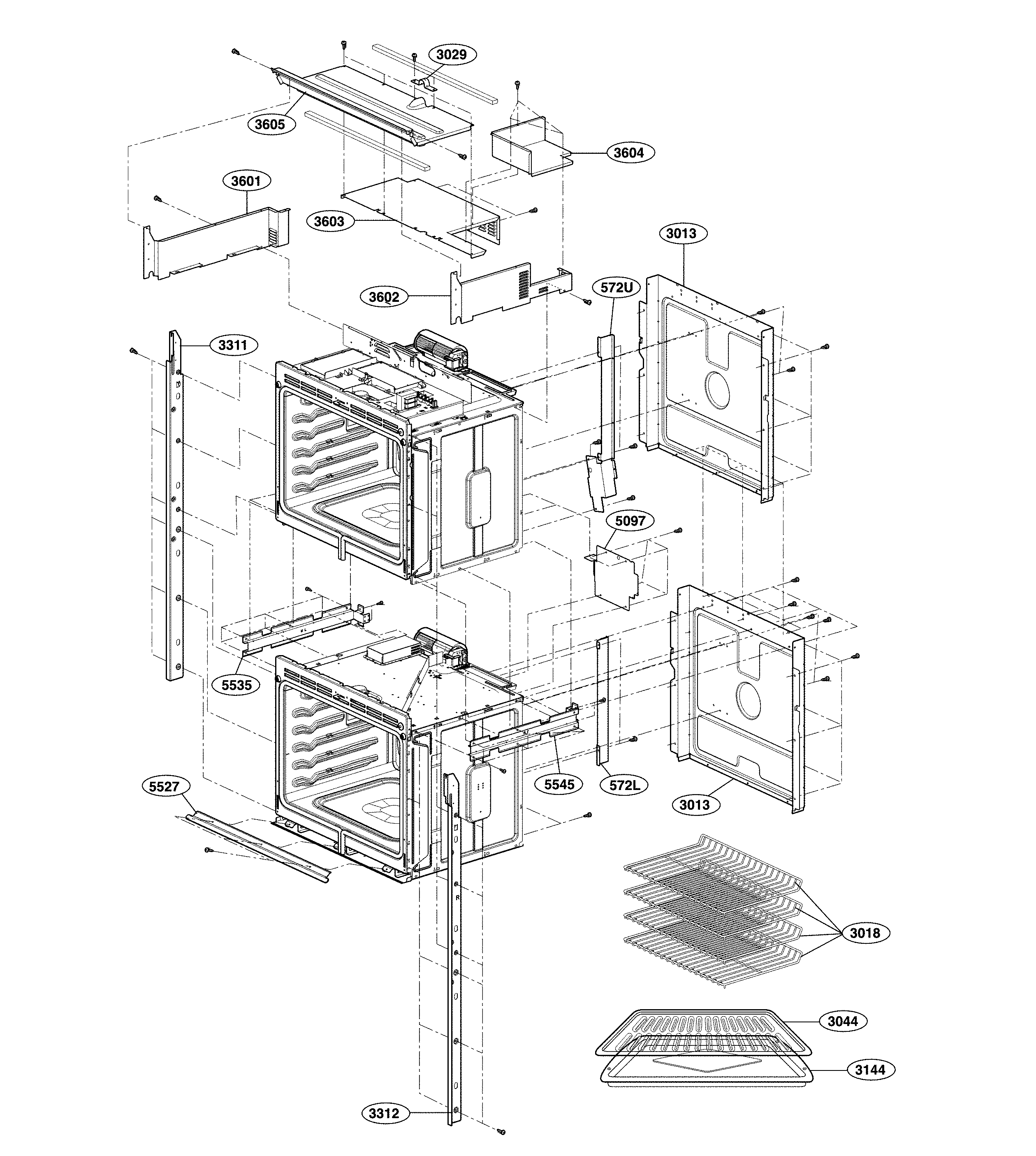 LG LWD3063BD/00 assembly parts diagram