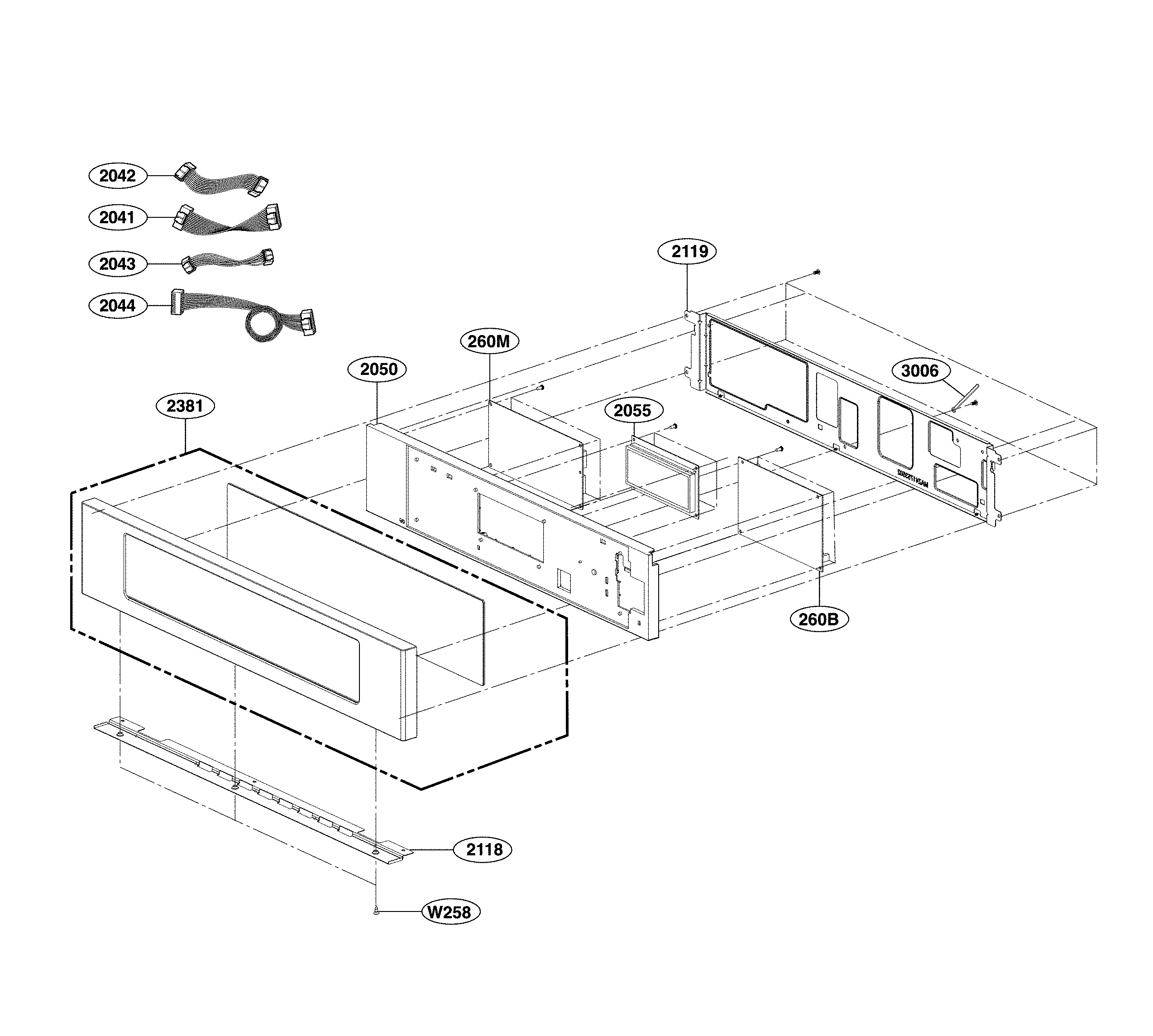 LG LWD3063ST/00 control parts diagram
