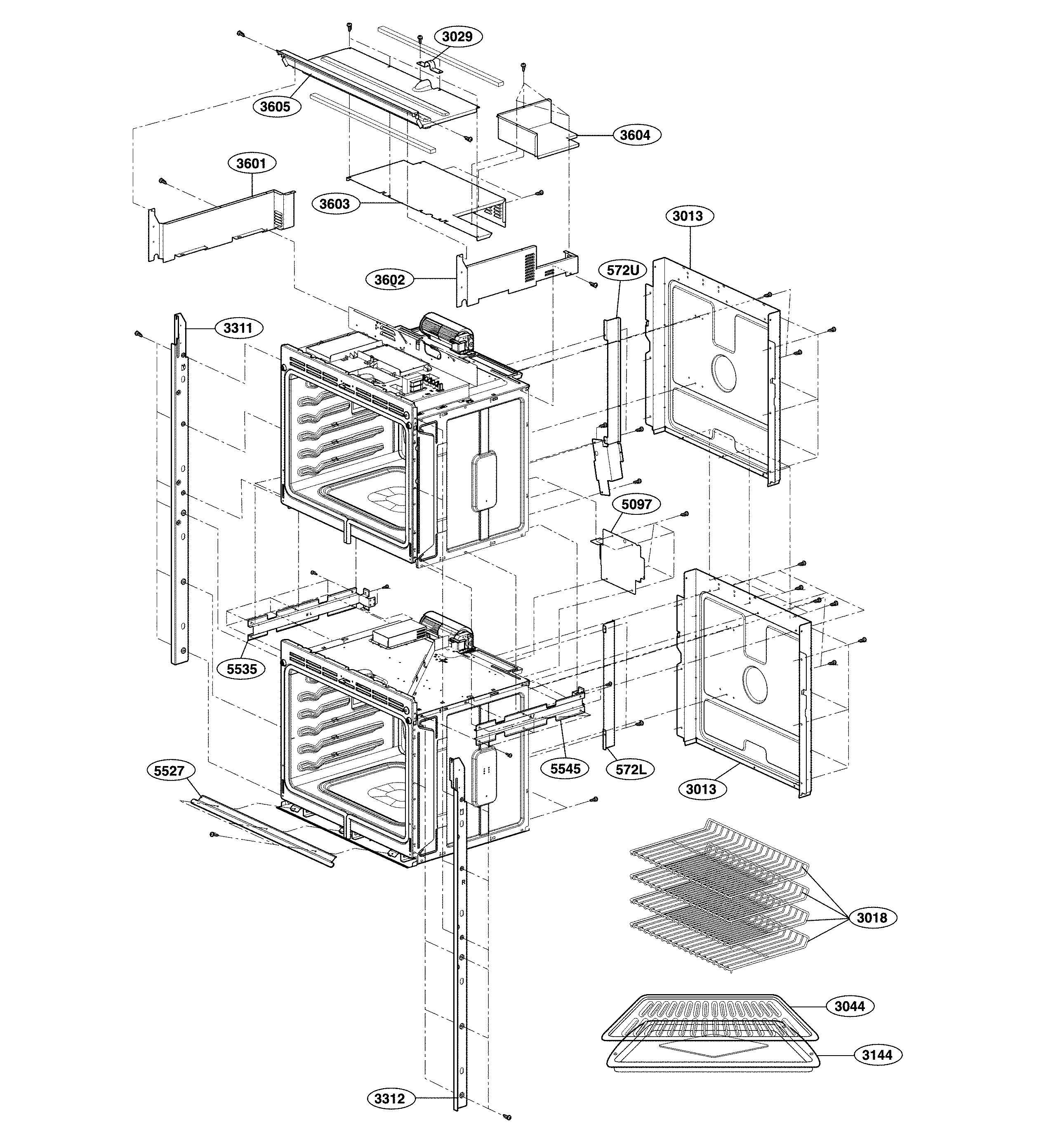 LG LWD3063ST/00 assembly parts diagram