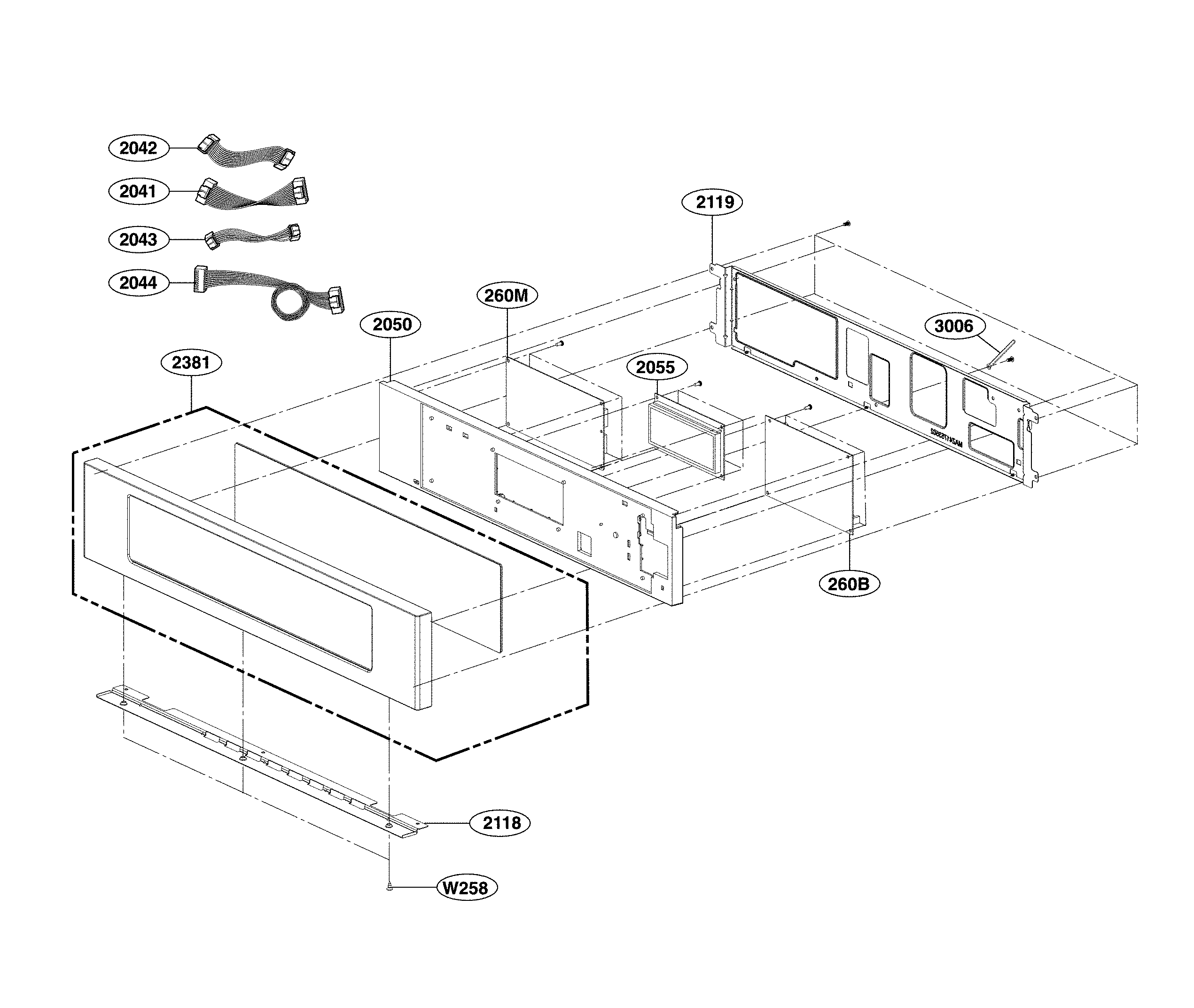 LG LWS3063ST/00 control parts diagram