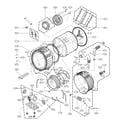 LG WM4370HWA drum and tub parts diagram