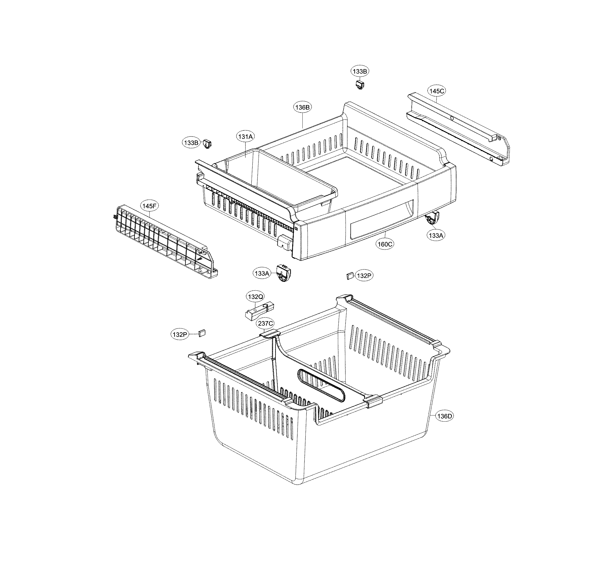Kenmore 79571319312 freezer parts diagram