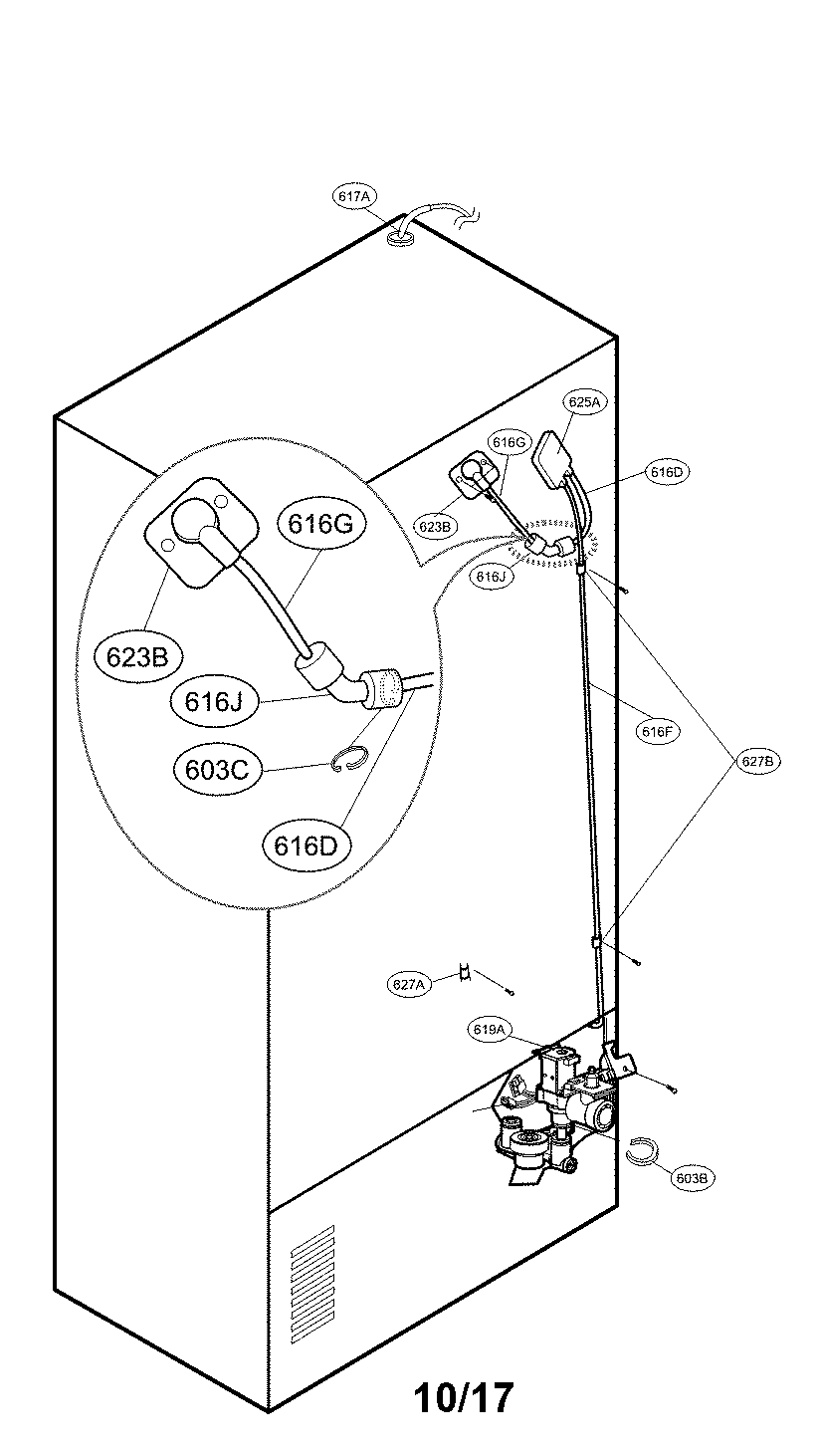 Kenmore 79573055411 valve and water parts diagram