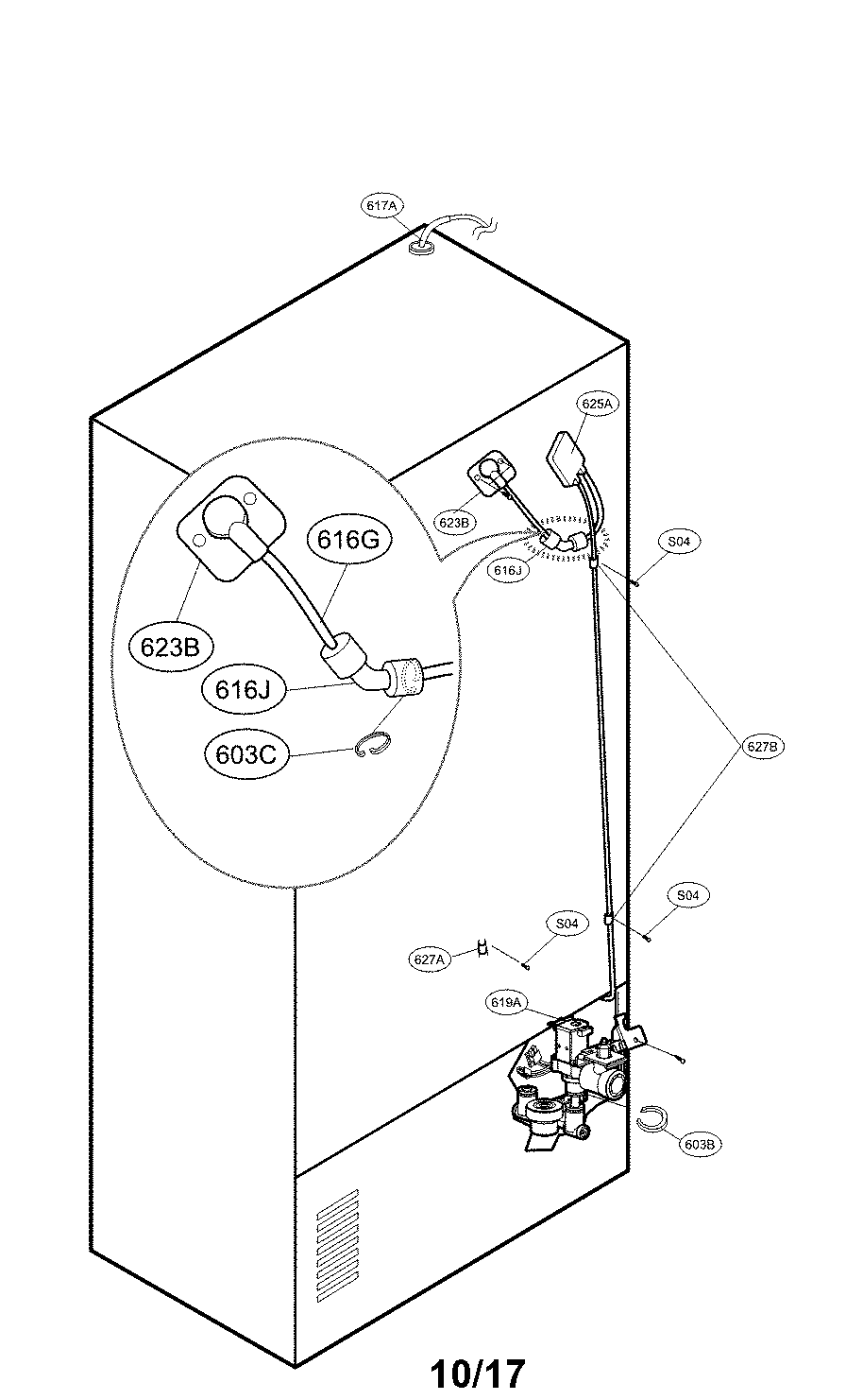 Kenmore Elite 79574092411 valve and water parts diagram