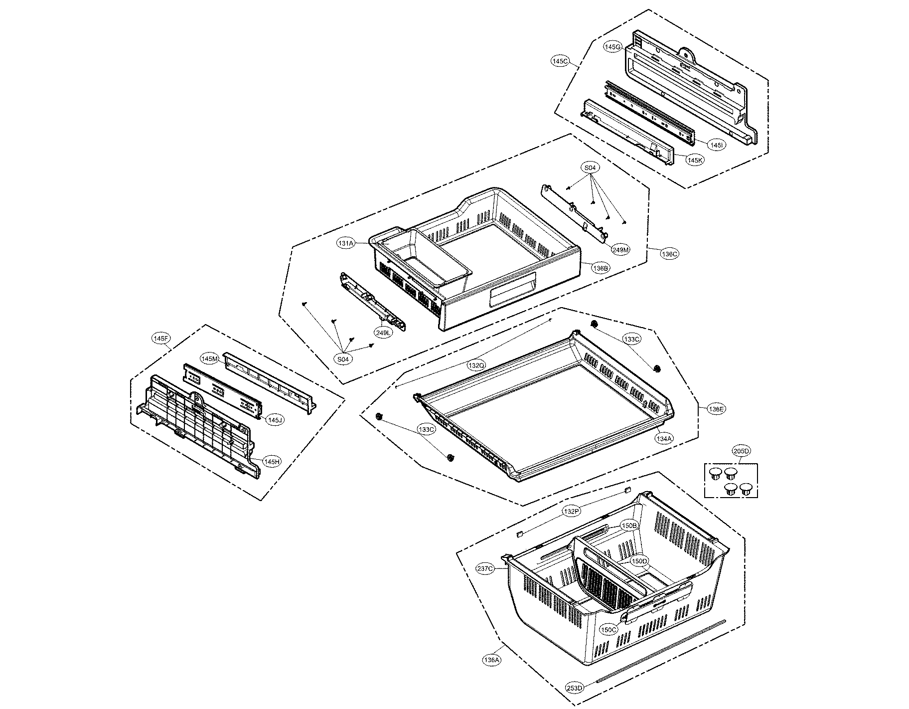 Kenmore Elite 79574092411 freezer parts diagram