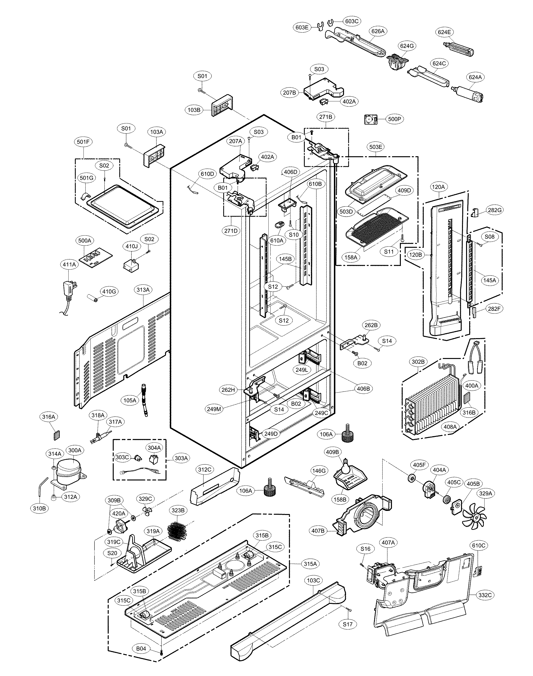 Kenmore 79571092111 case parts diagram