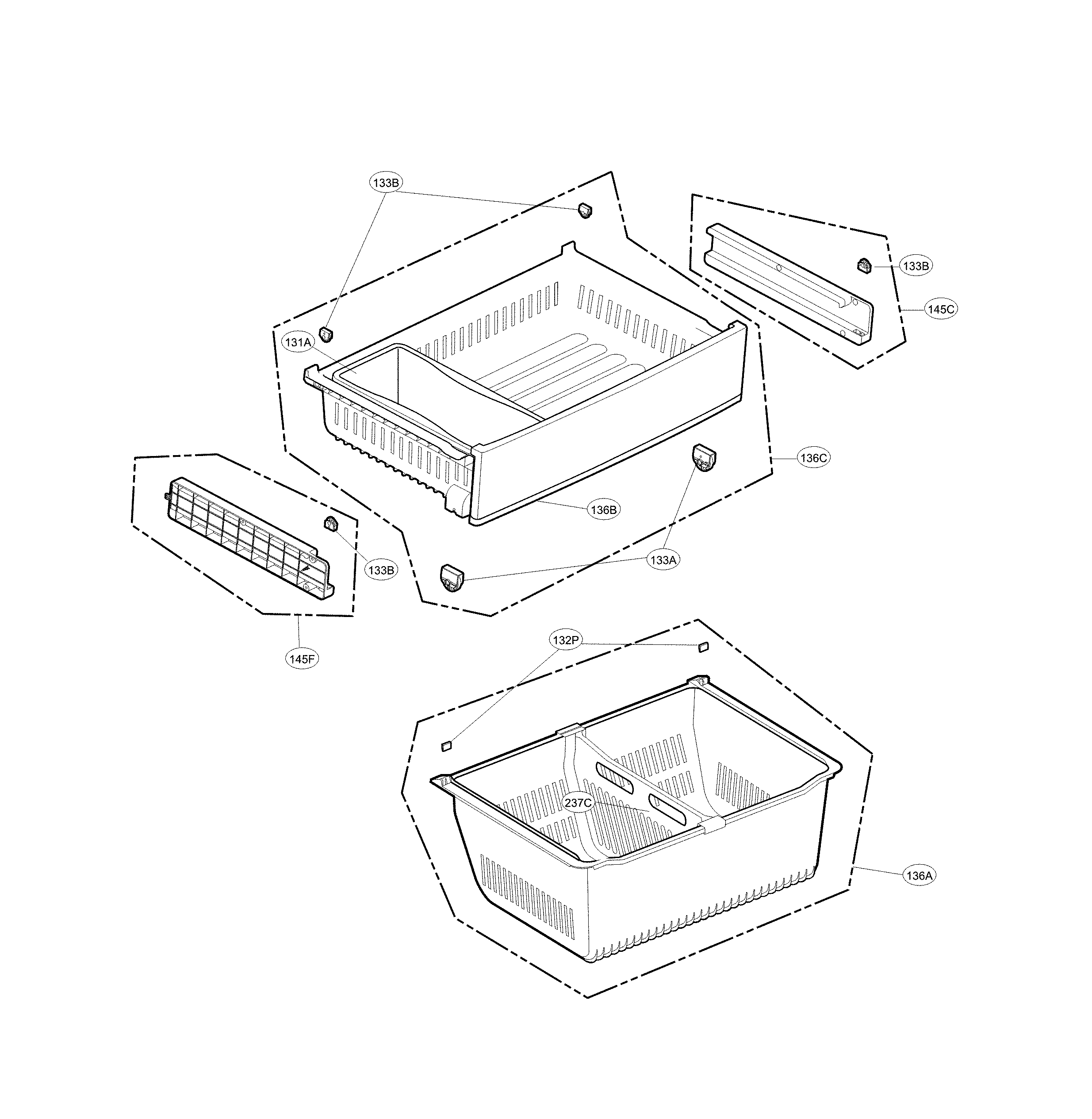 Kenmore 79573115710 freezer parts diagram