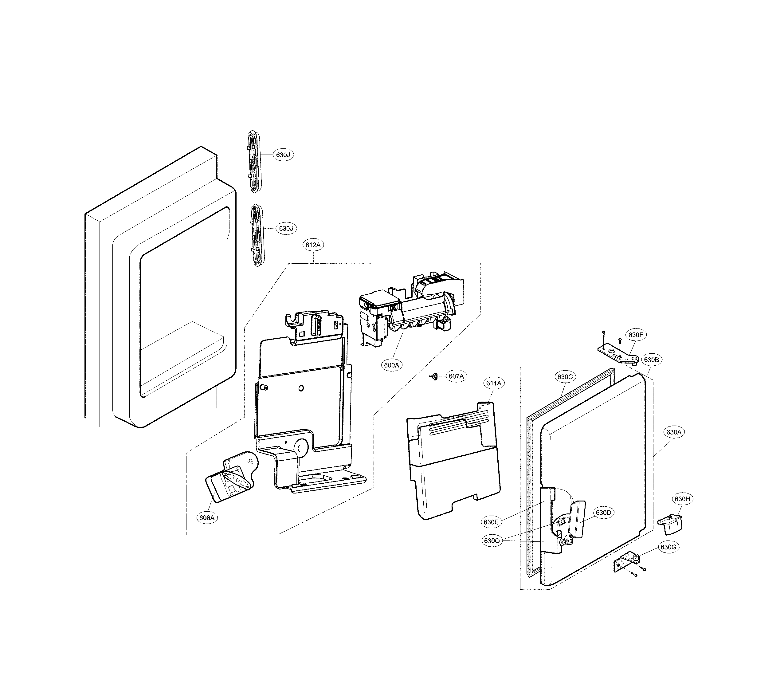 Kenmore 79573115710 ice maker parts diagram