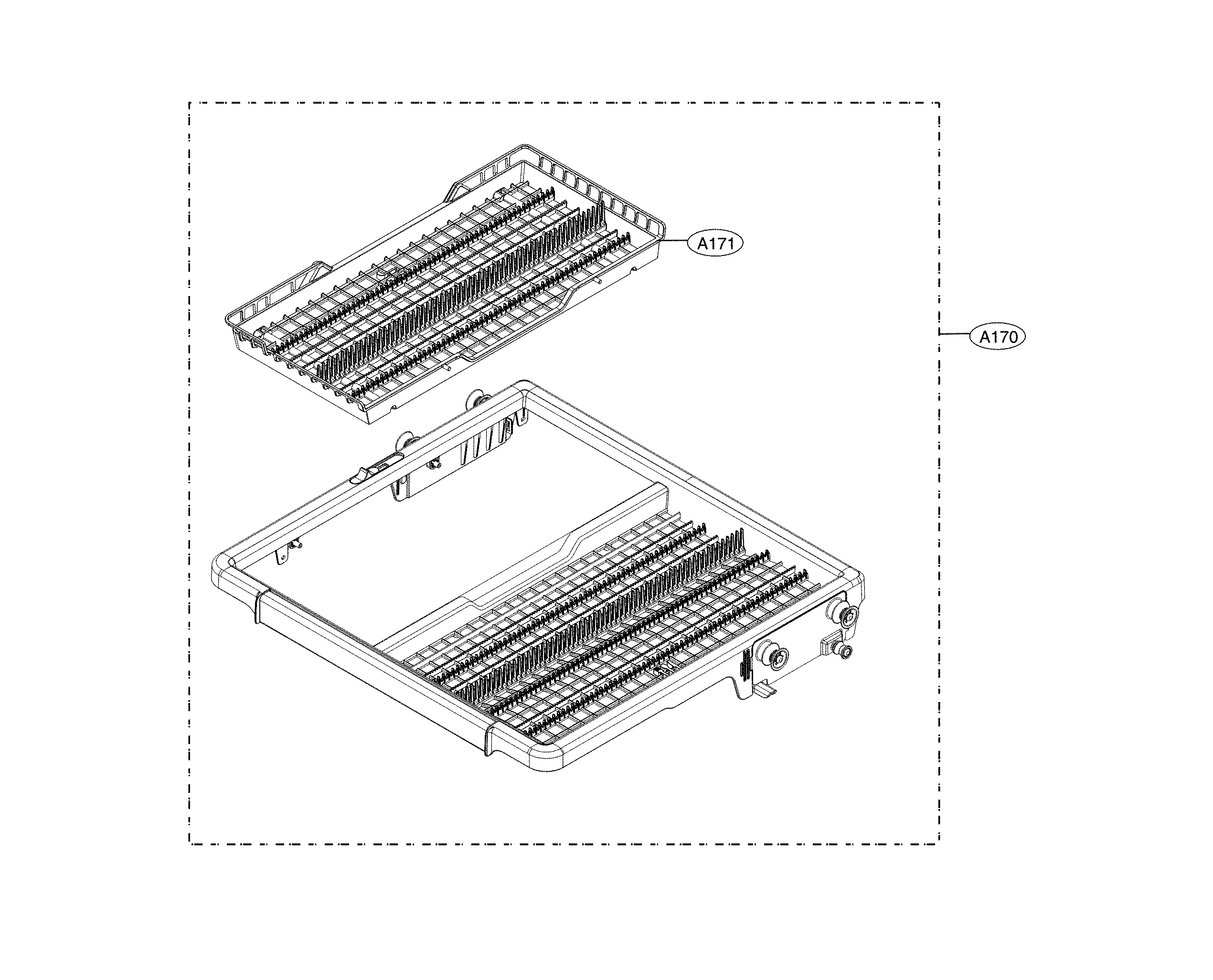 Kenmore Elite 72214673710 cutlery parts diagram