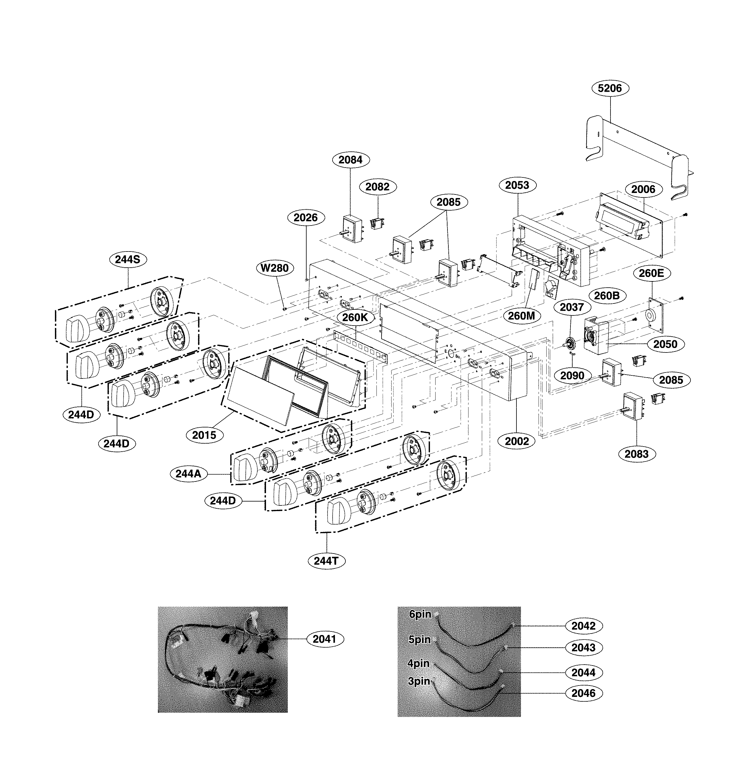 LG LSSE3026ST/00 controller parts diagram