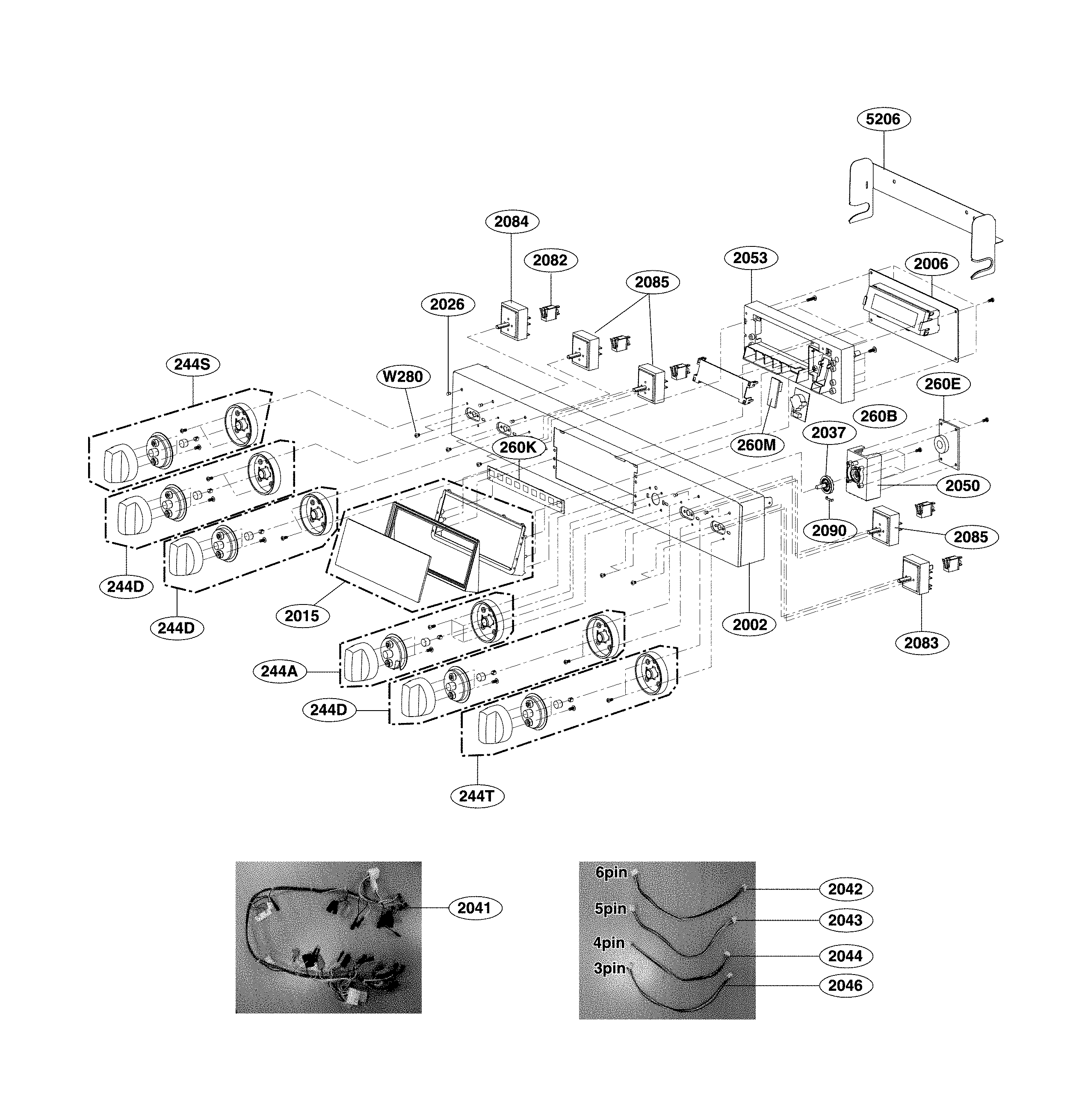 LG LSSE3029BD/00 controller parts diagram