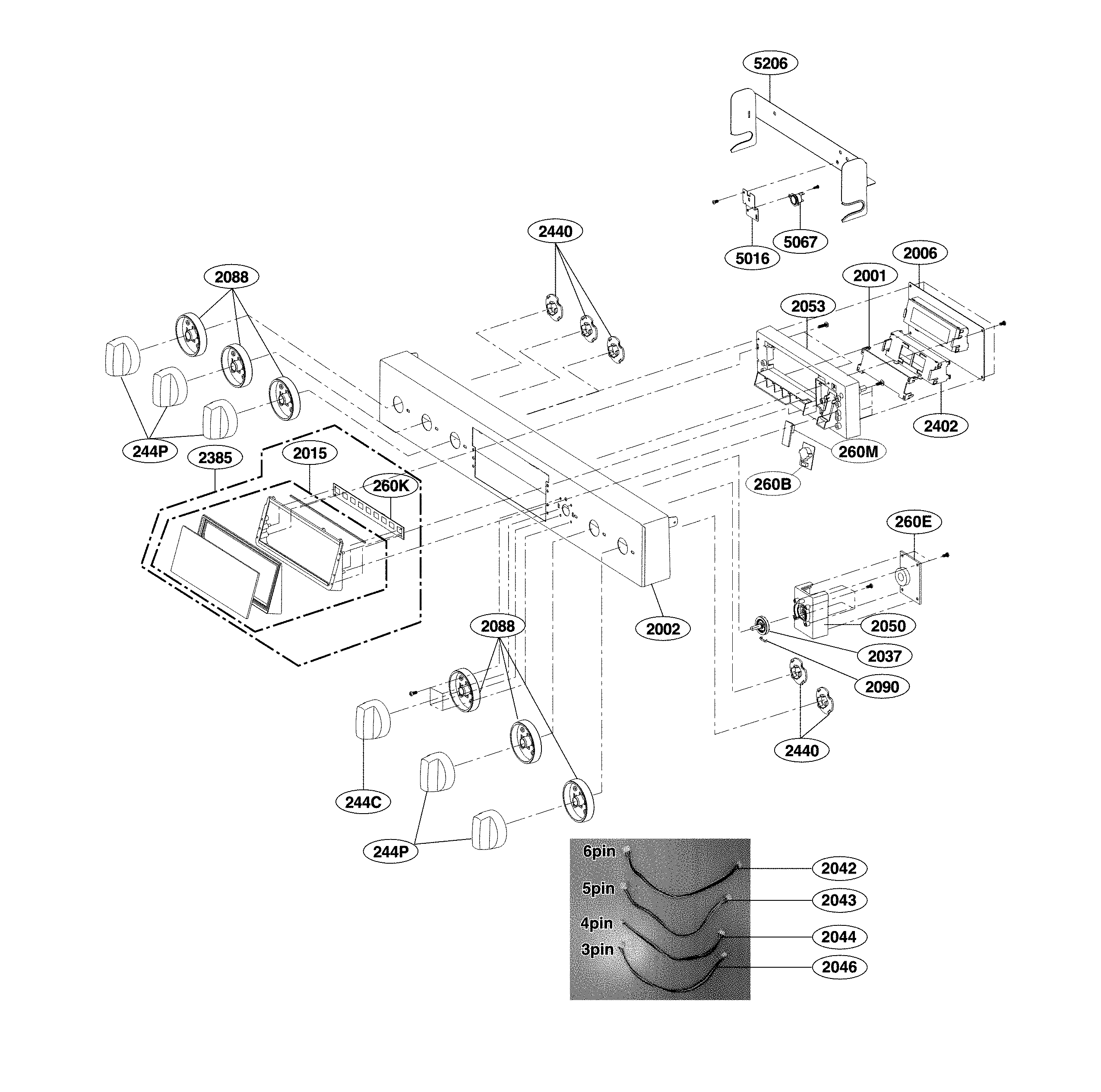 LG LSSG3019BD/00 controller parts diagram