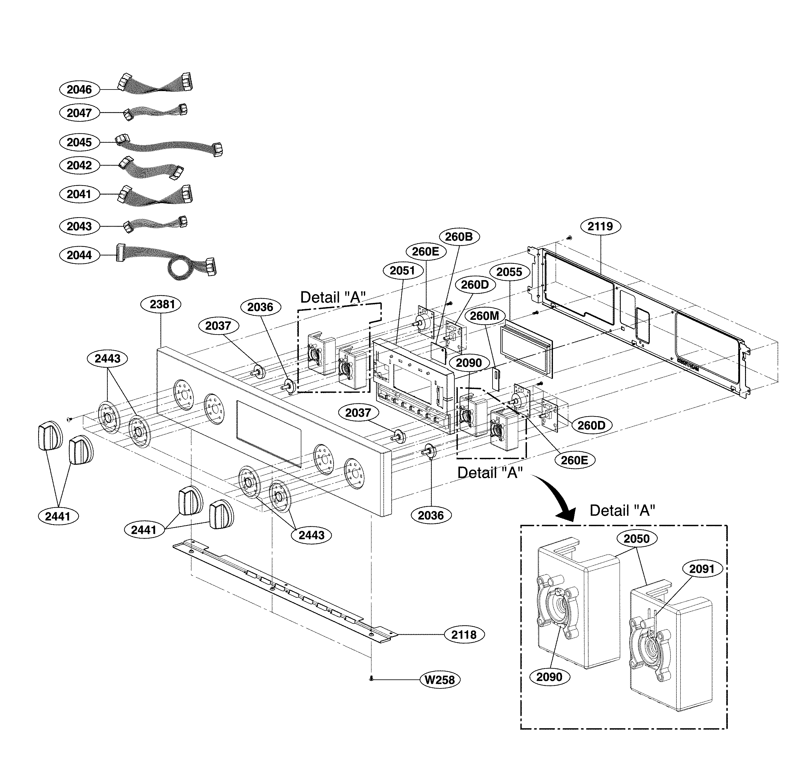 LG LSWD306ST/00 controller parts diagram