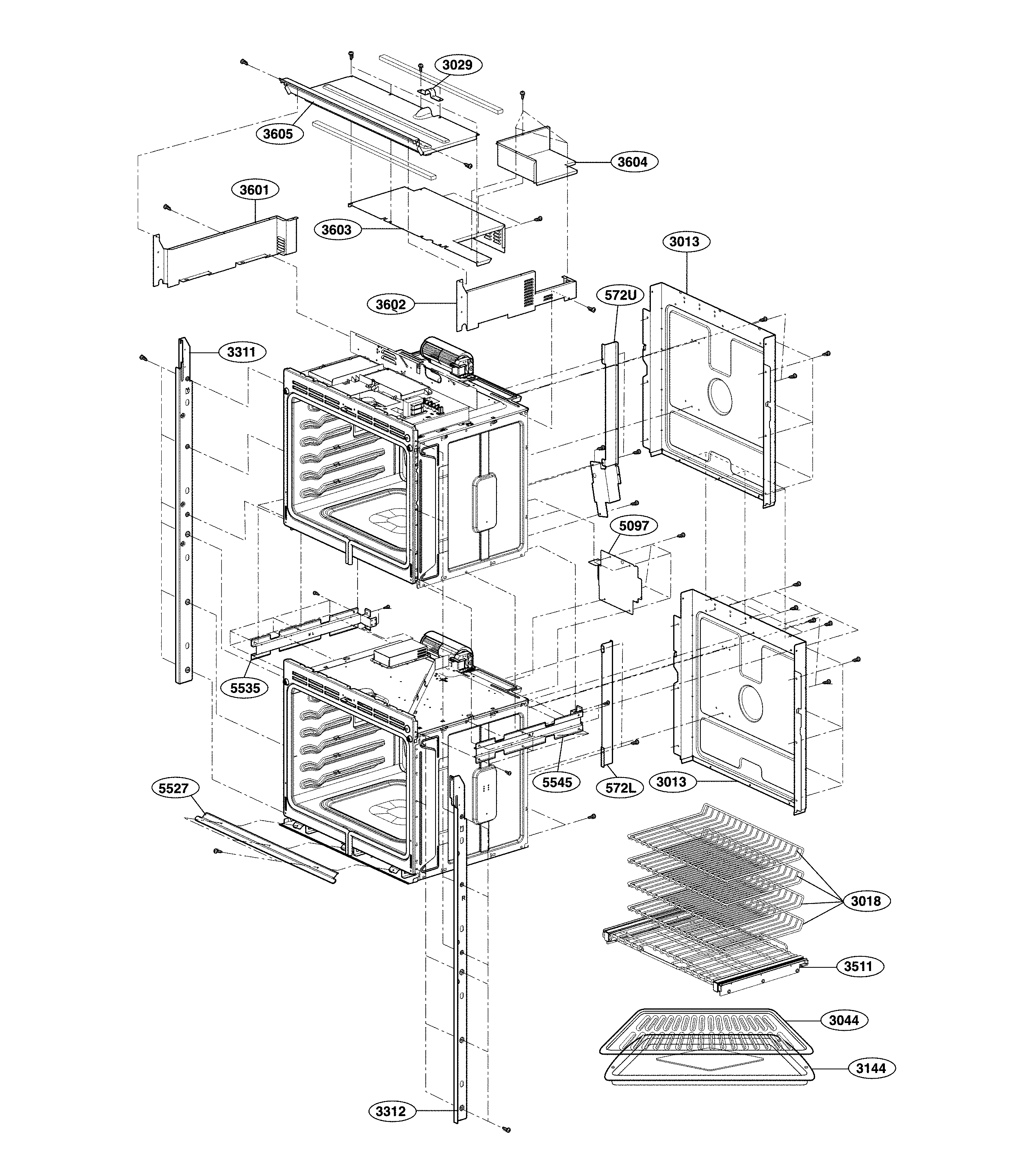 LG LSWD306ST/00 assembly parts diagram