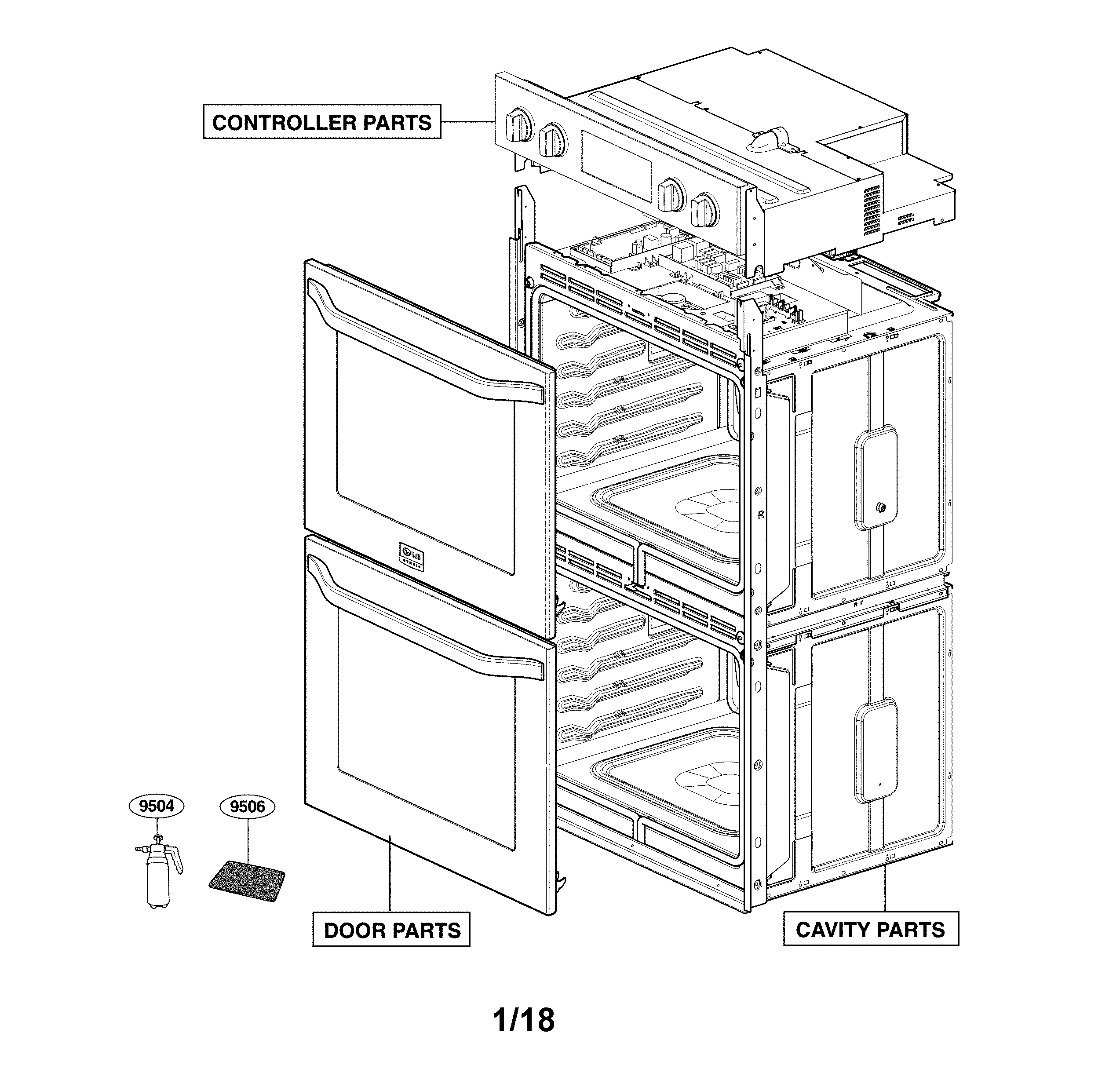 LG LSWD309BD/00 accessory parts diagram
