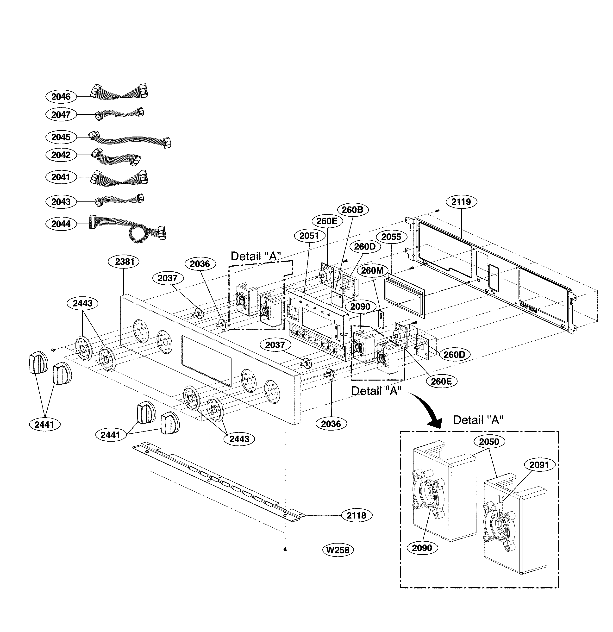 LG LSWD309BD/00 controller parts diagram