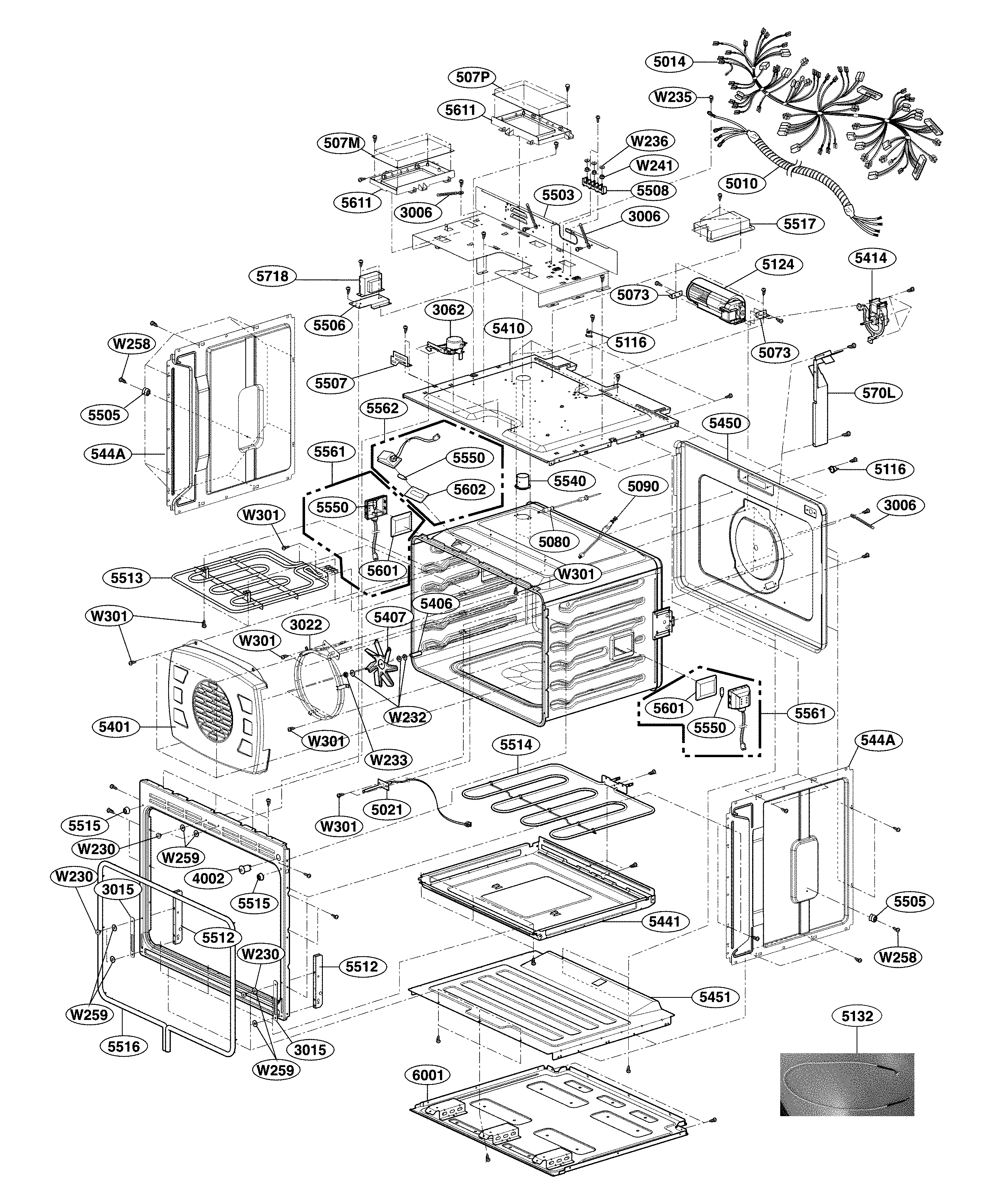 LG LSWS309BD/00 cavity parts diagram