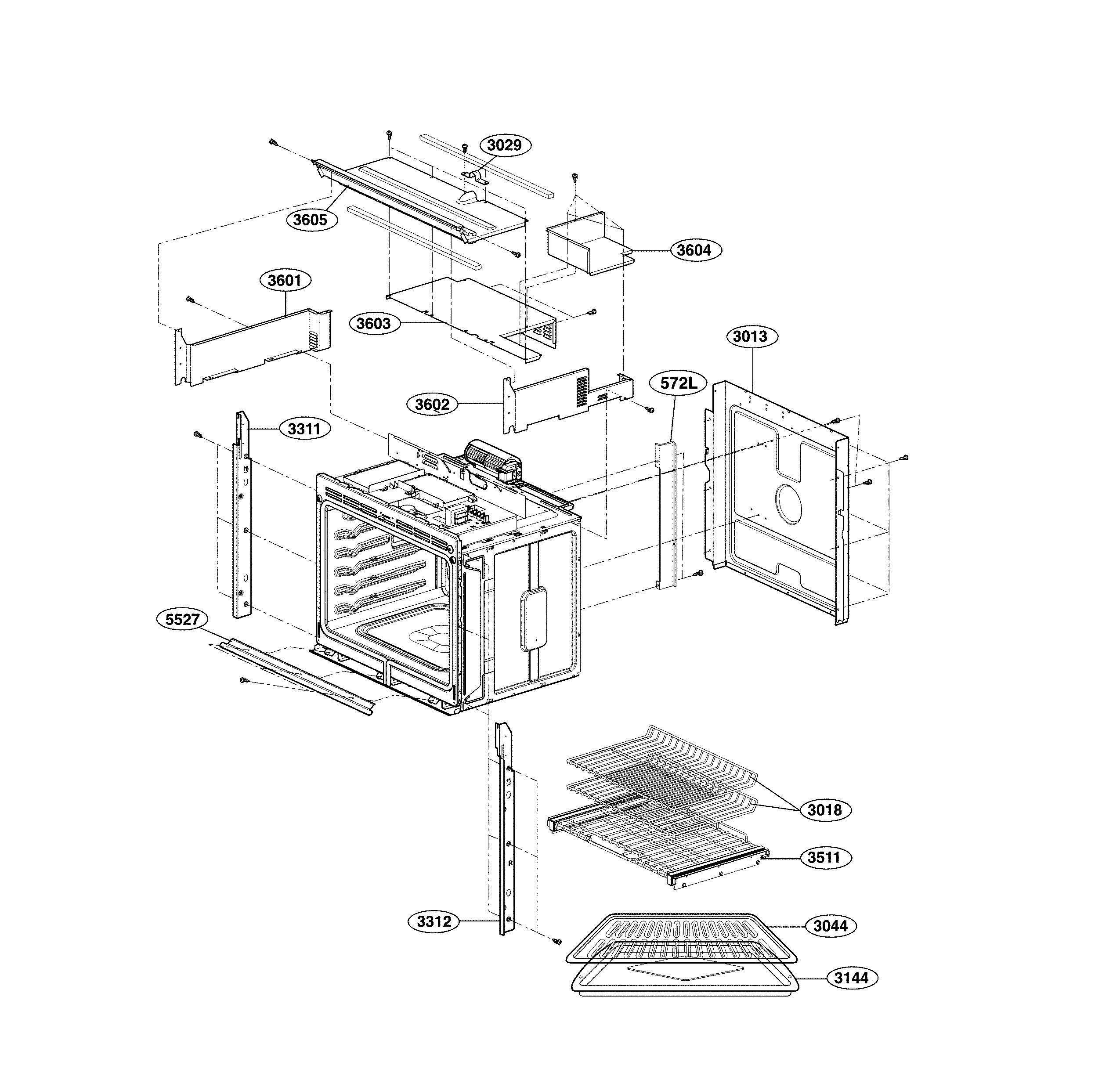 LG LSWS309BD/00 assembly parts diagram