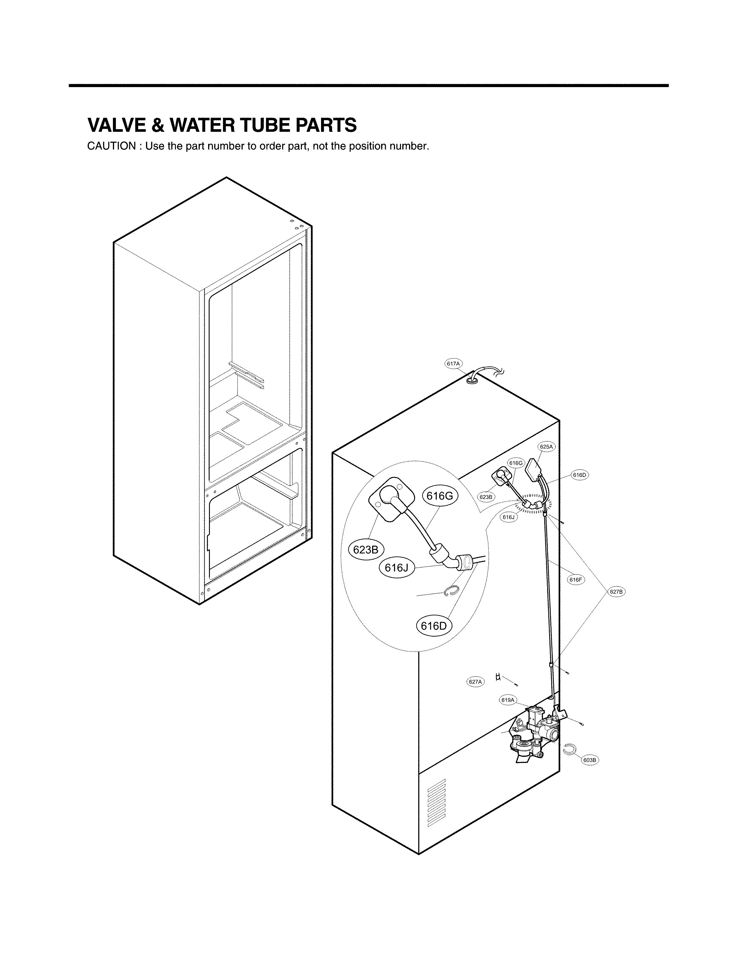 LG LFX25974SB/03 valve and water parts diagram