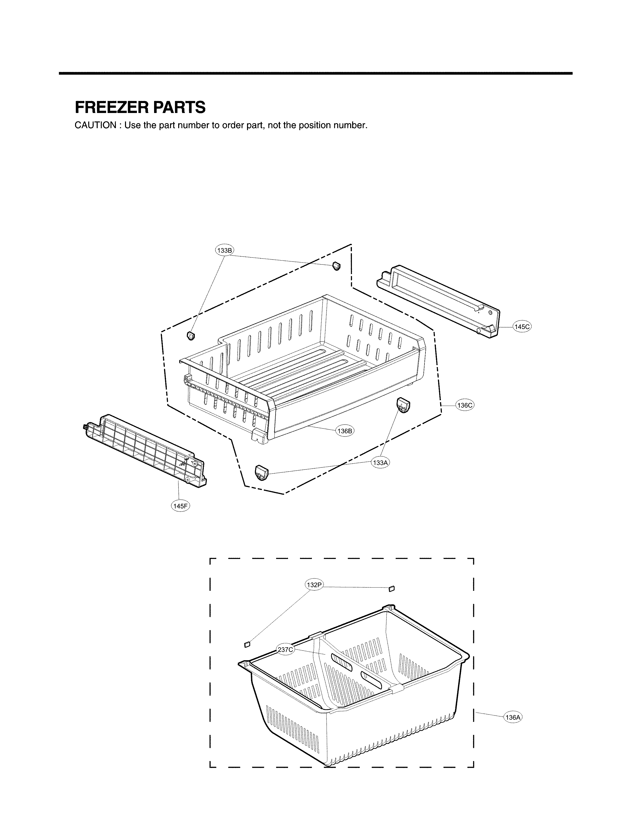 LG LFX25974SW/04 freezer parts diagram