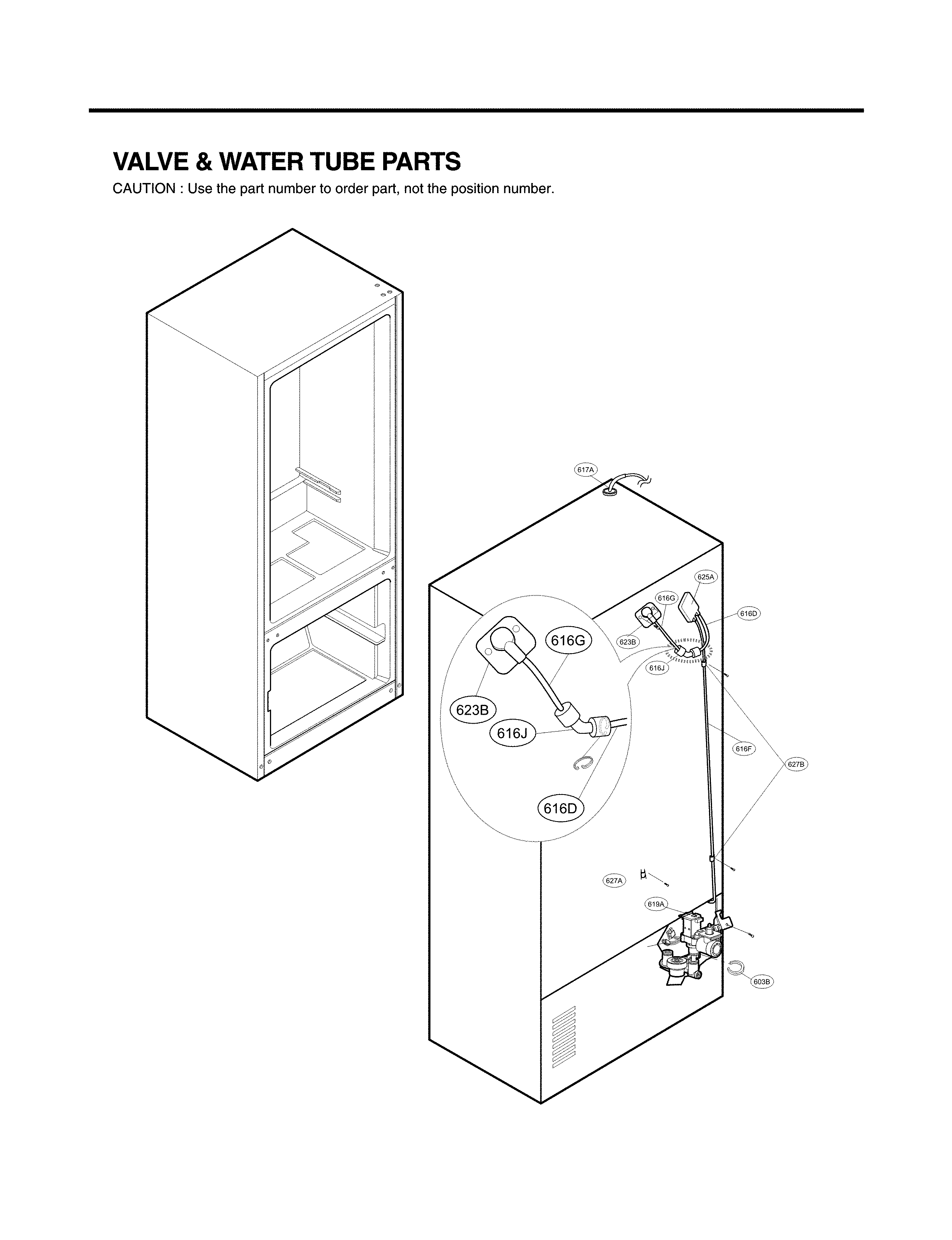 LG LFX25974SW/04 valve and water parts diagram