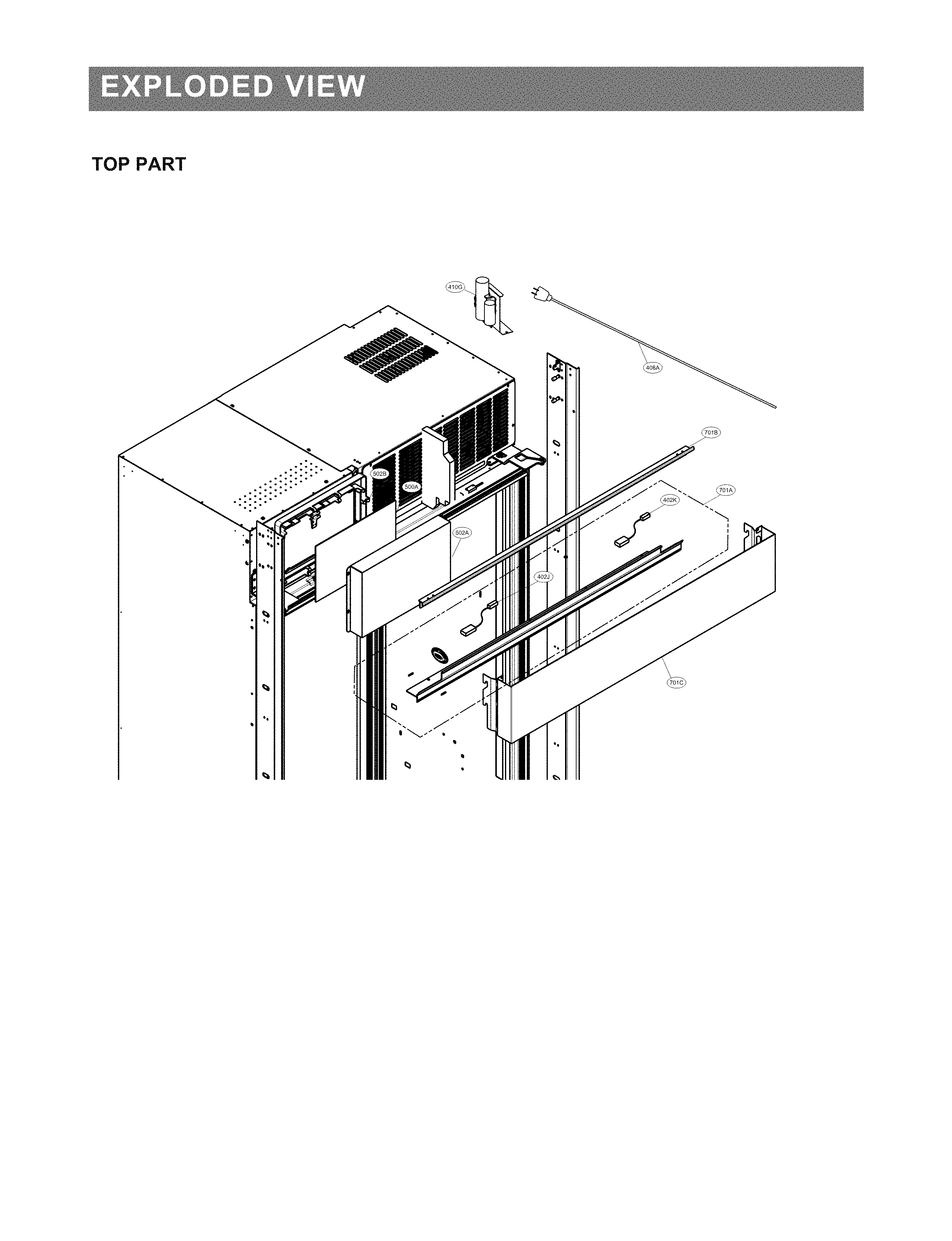 LG LSSB2692ST/00 top parts diagram
