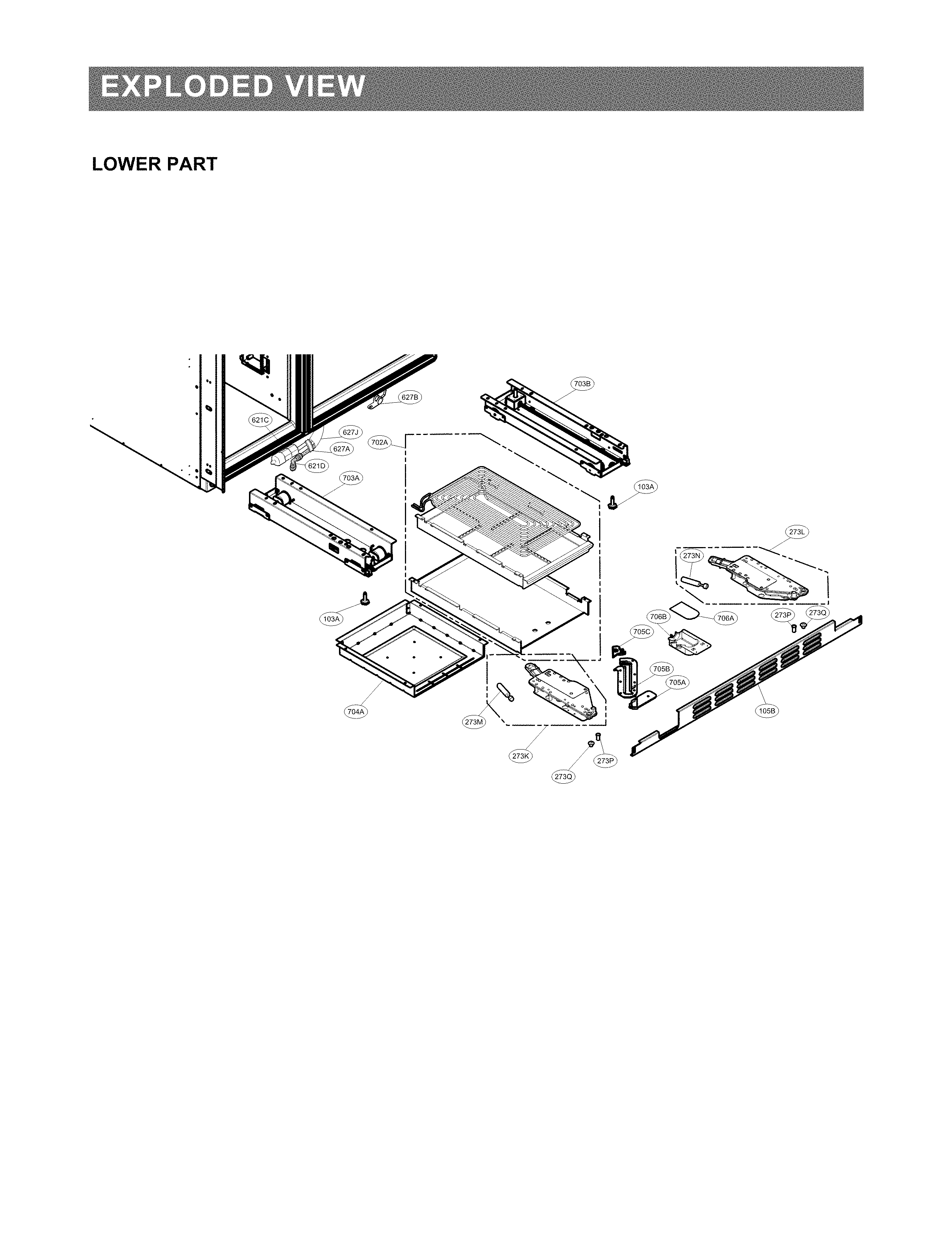 LG LSSB2692ST/00 lower parts diagram