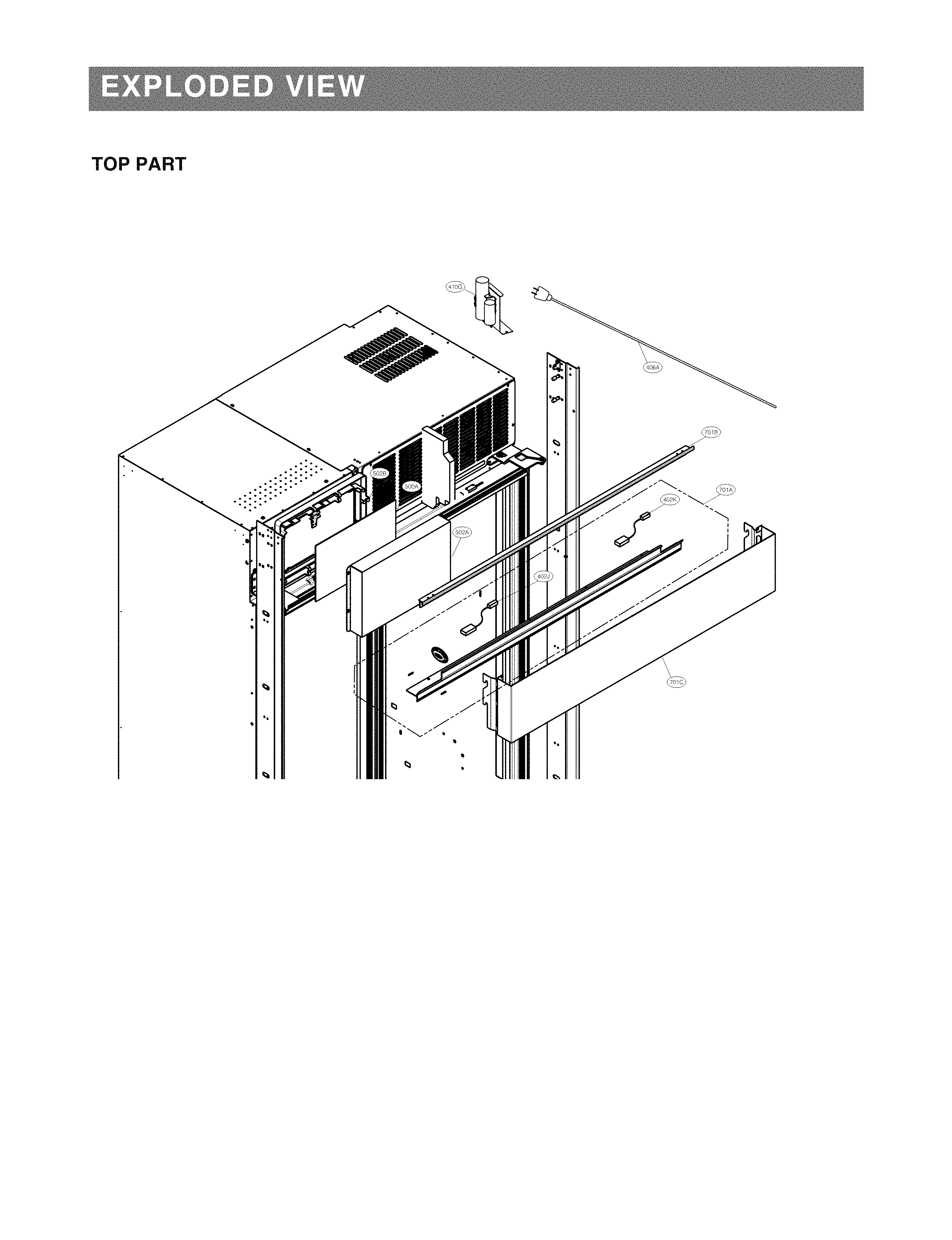 LG LSSB2696BD/00 top parts diagram