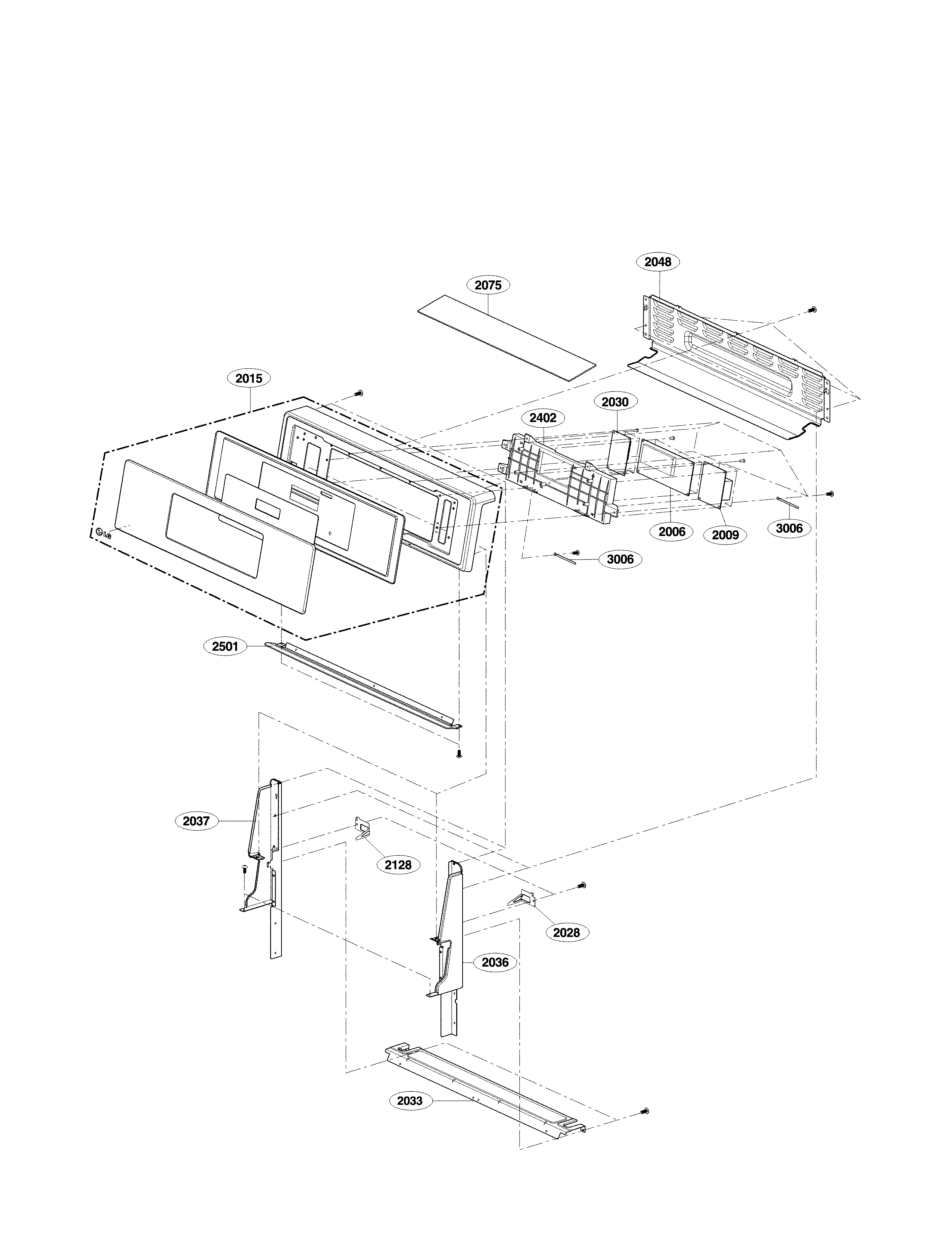 LG LRG3093SW/01 controller parts diagram