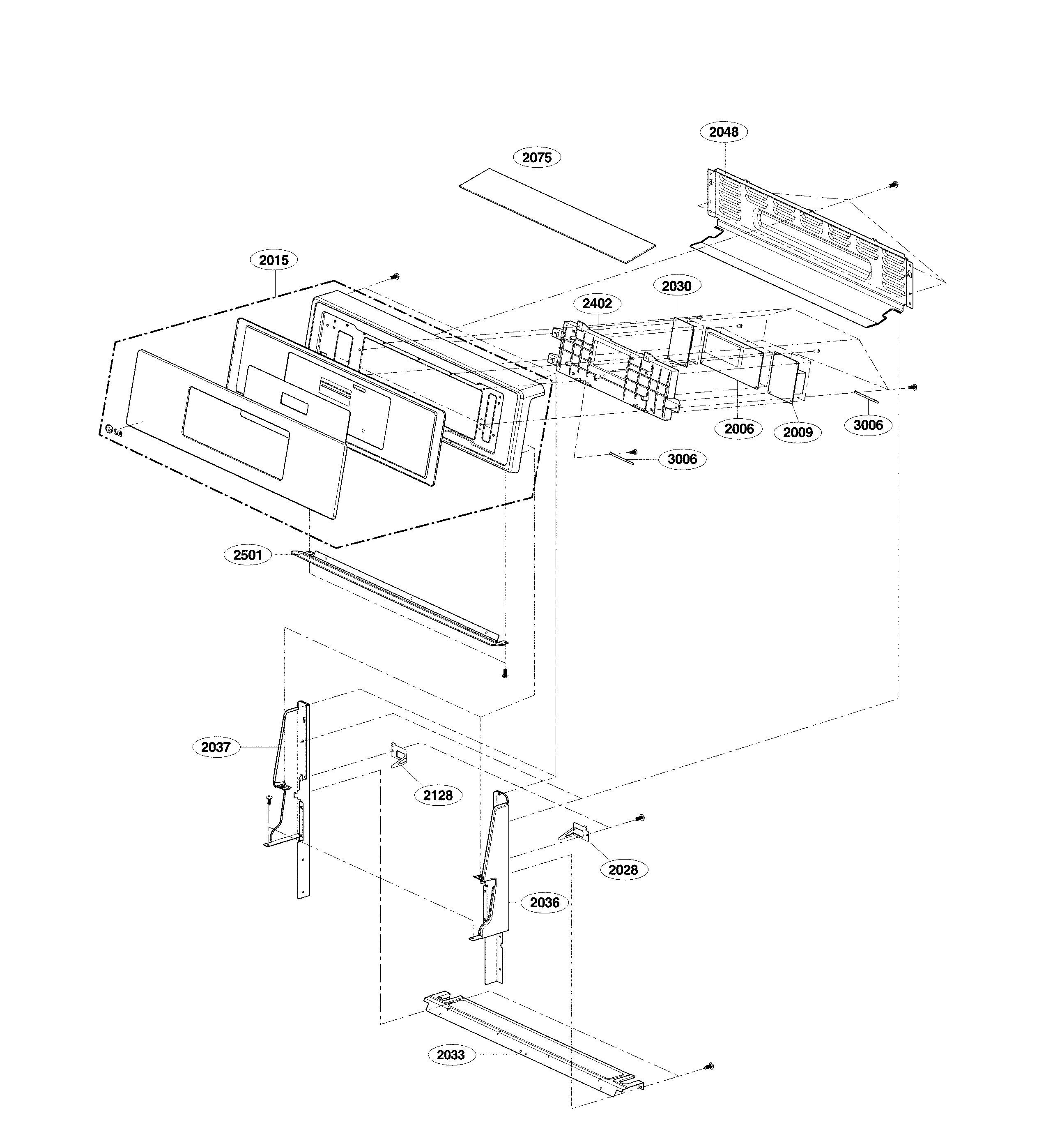 LG LRG3095ST/01 controller parts diagram