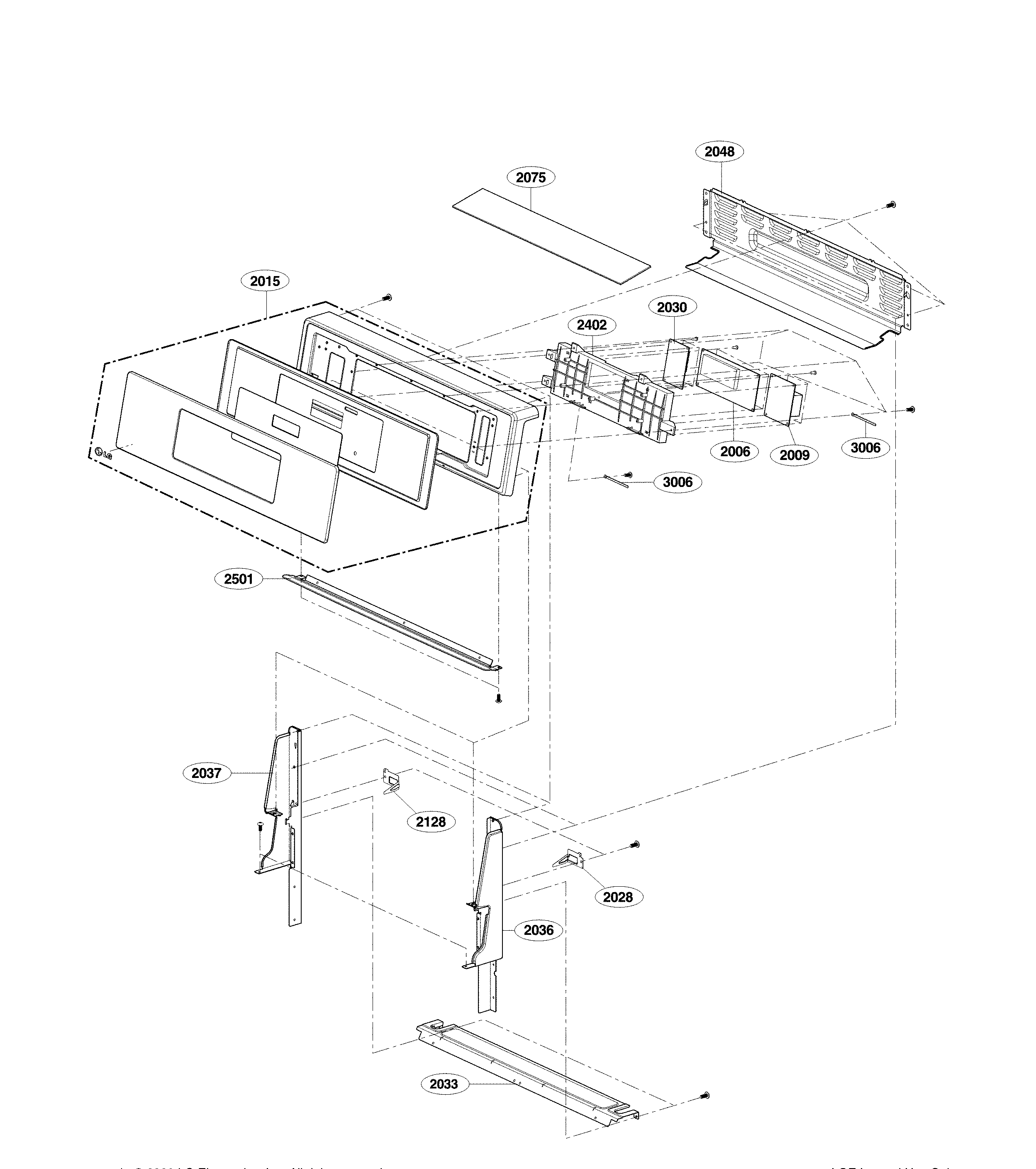 LG LRG3095ST/02 controller parts diagram