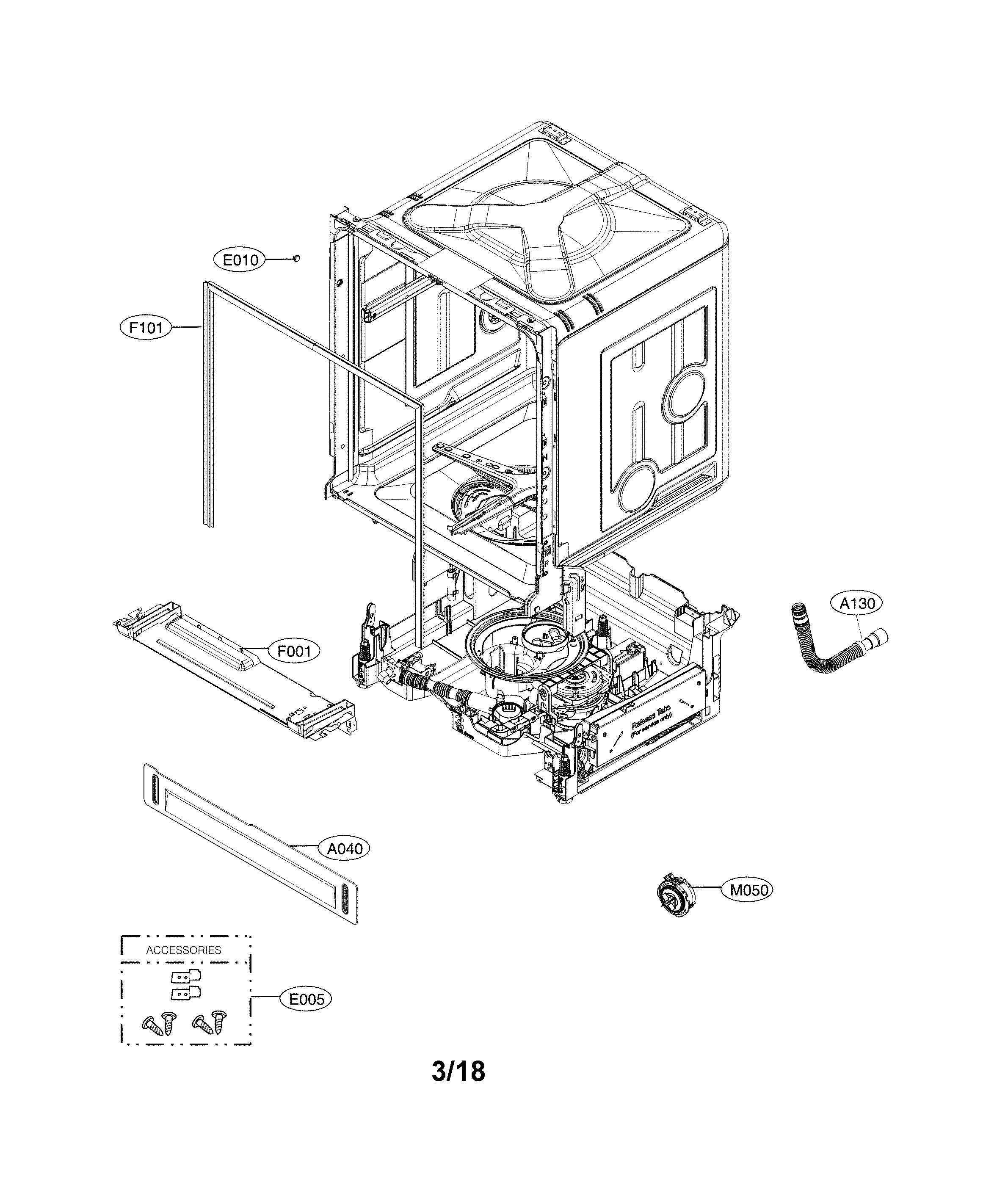 LG LDF5545BB/00 exploded view parts diagram