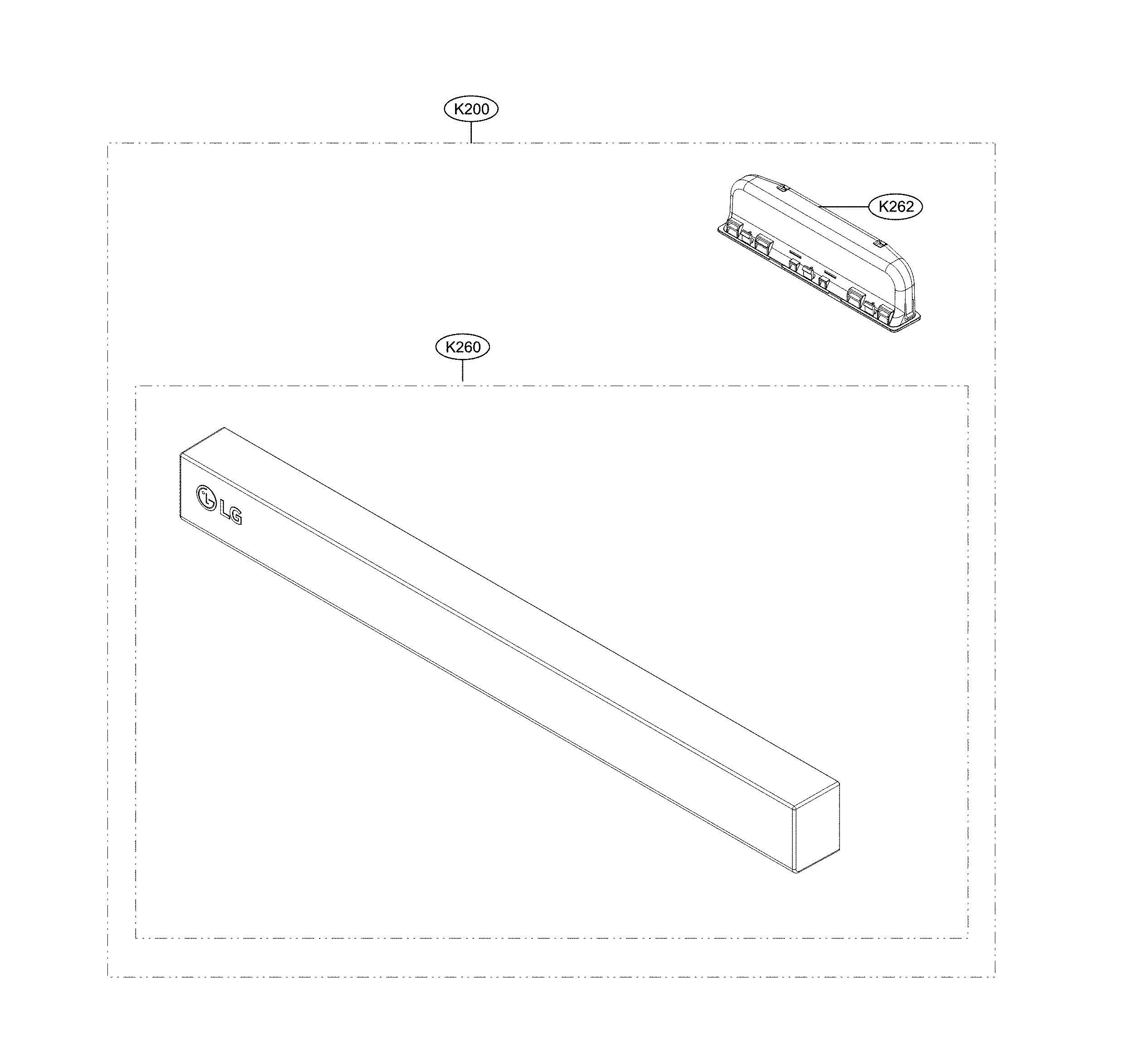 LG LDF5545BB/00 panel assembly diagram