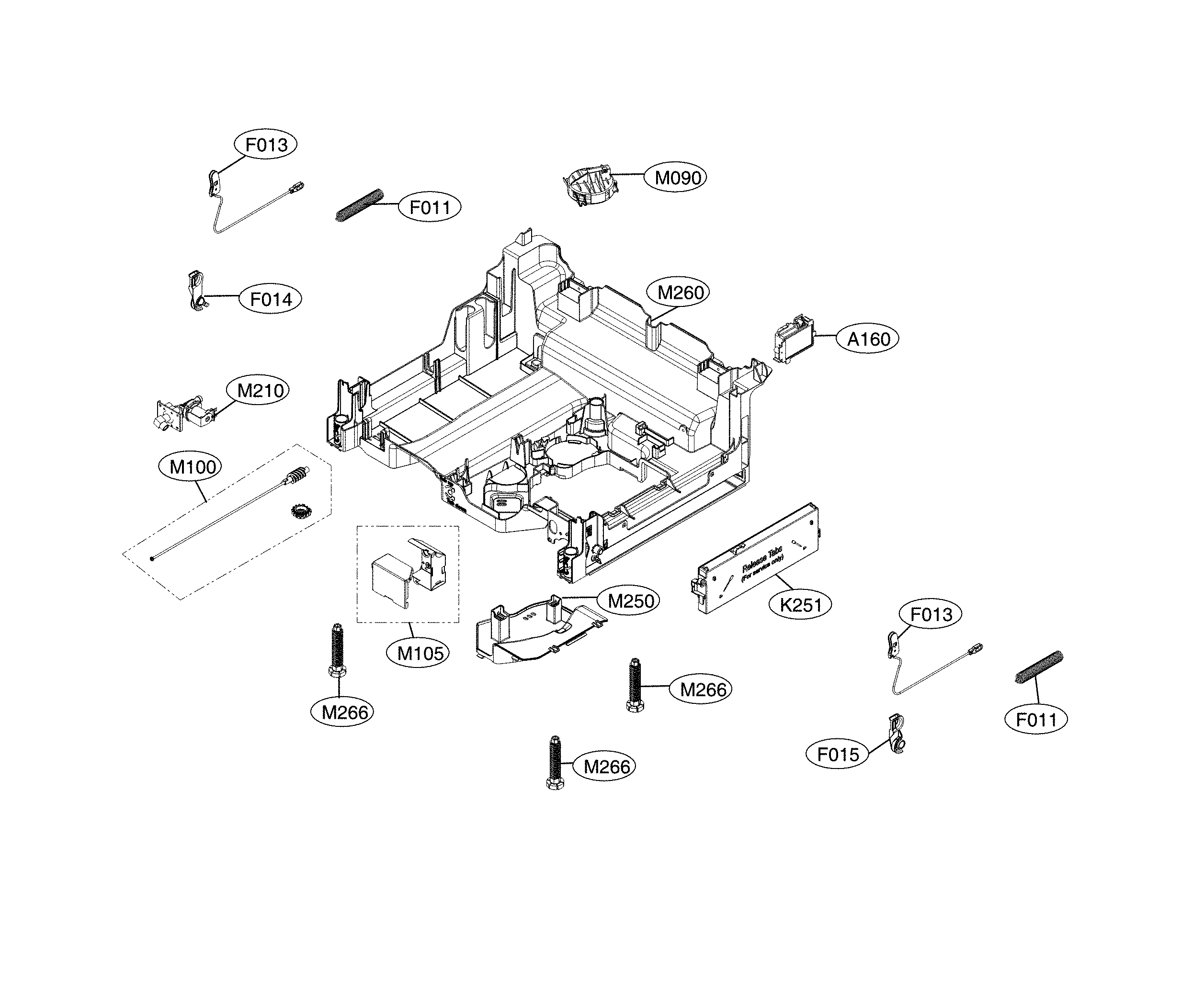 LG LDP6797BB/00 base parts diagram