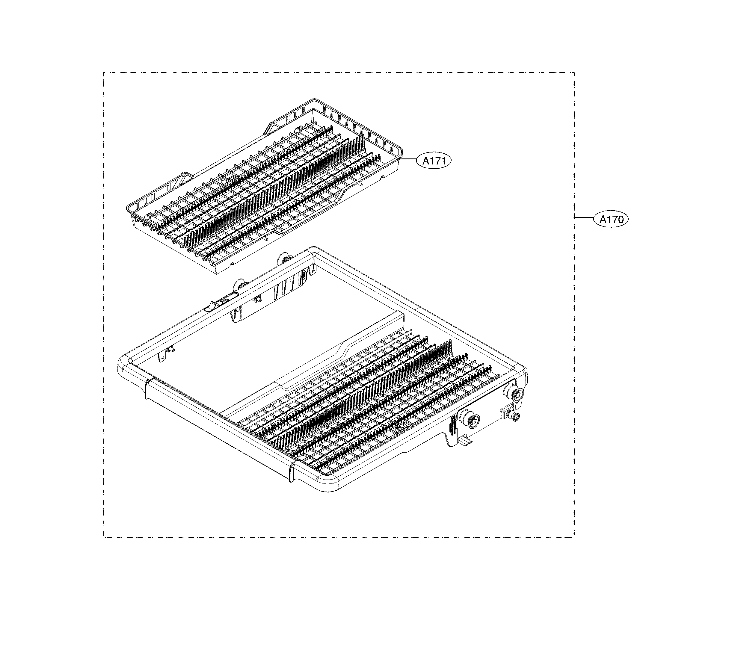 LG LDP6797BB/00 third rack parts diagram