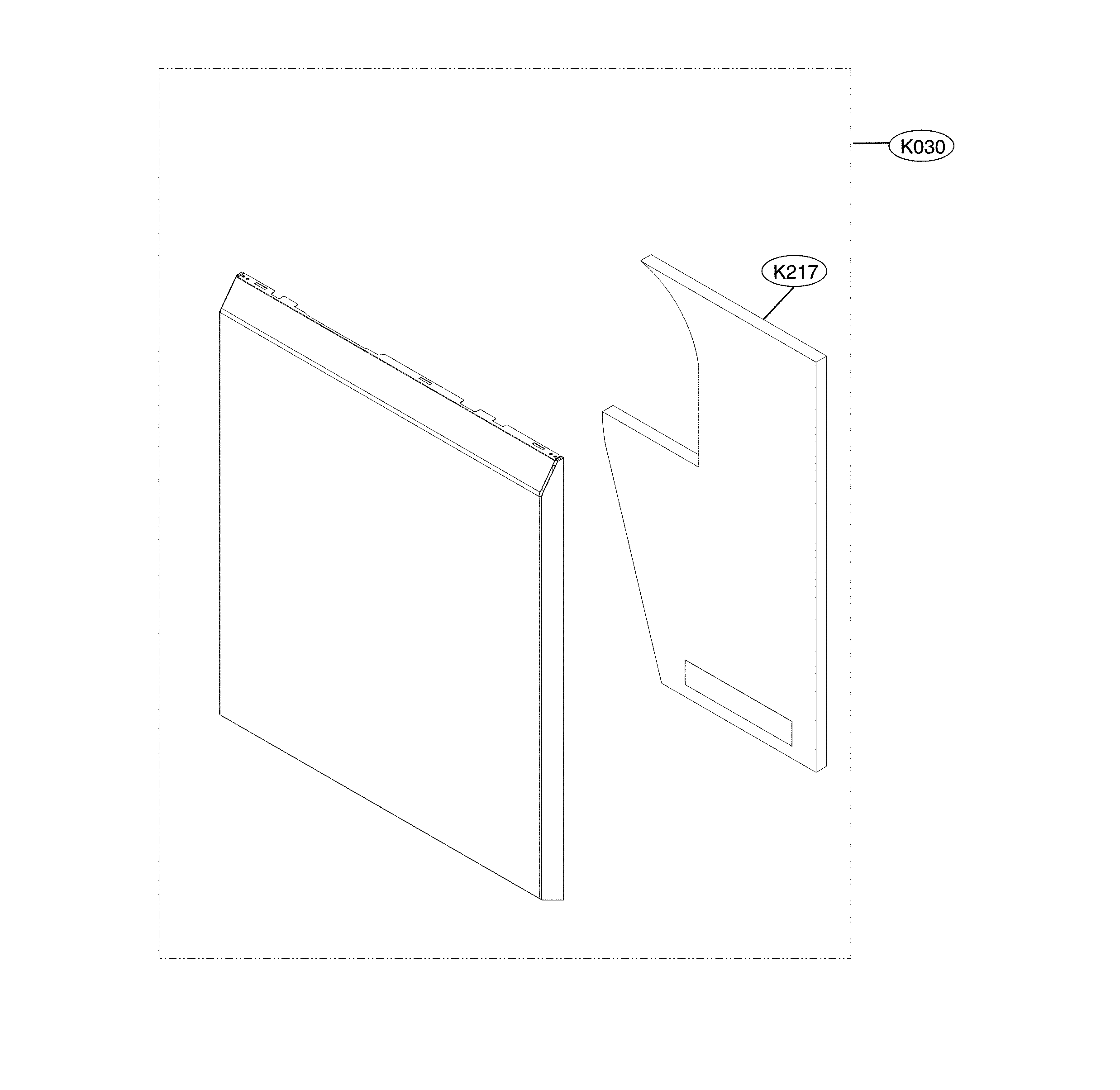 LG LDP6797BB/00 front cover parts diagram