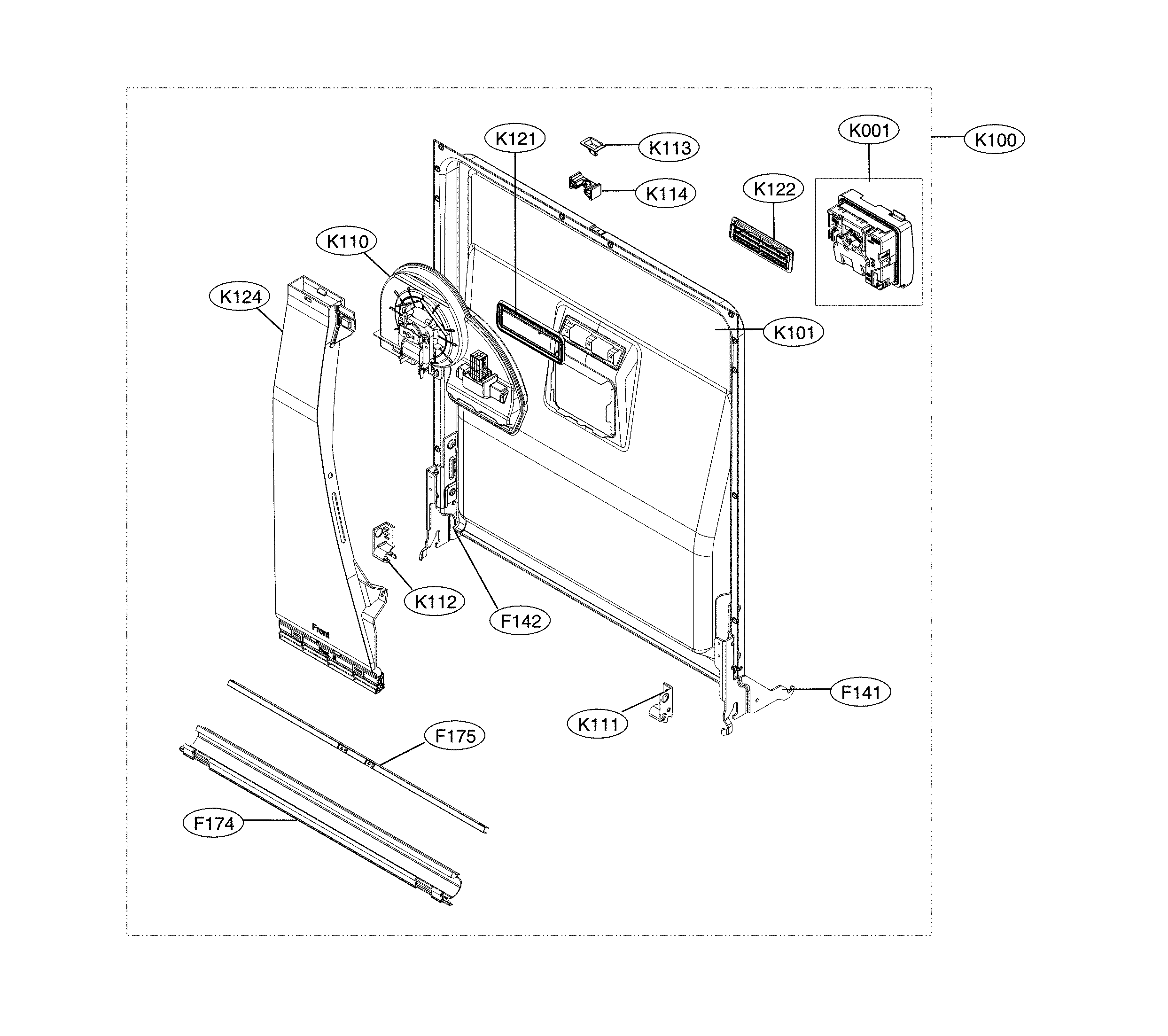 LG LDP6797BB/00 door liner parts diagram