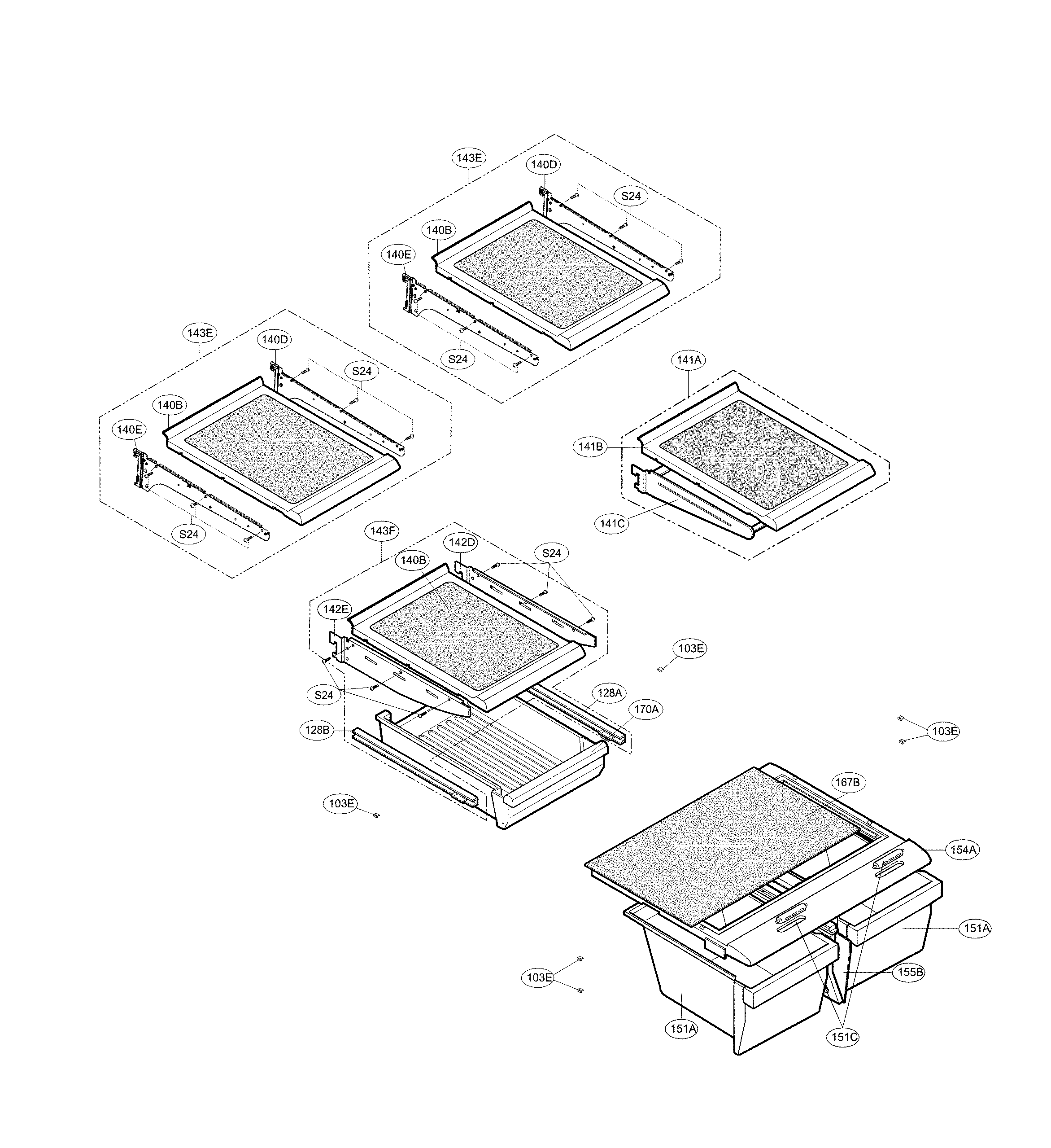 Kenmore 79578279901 refrigerator parts diagram