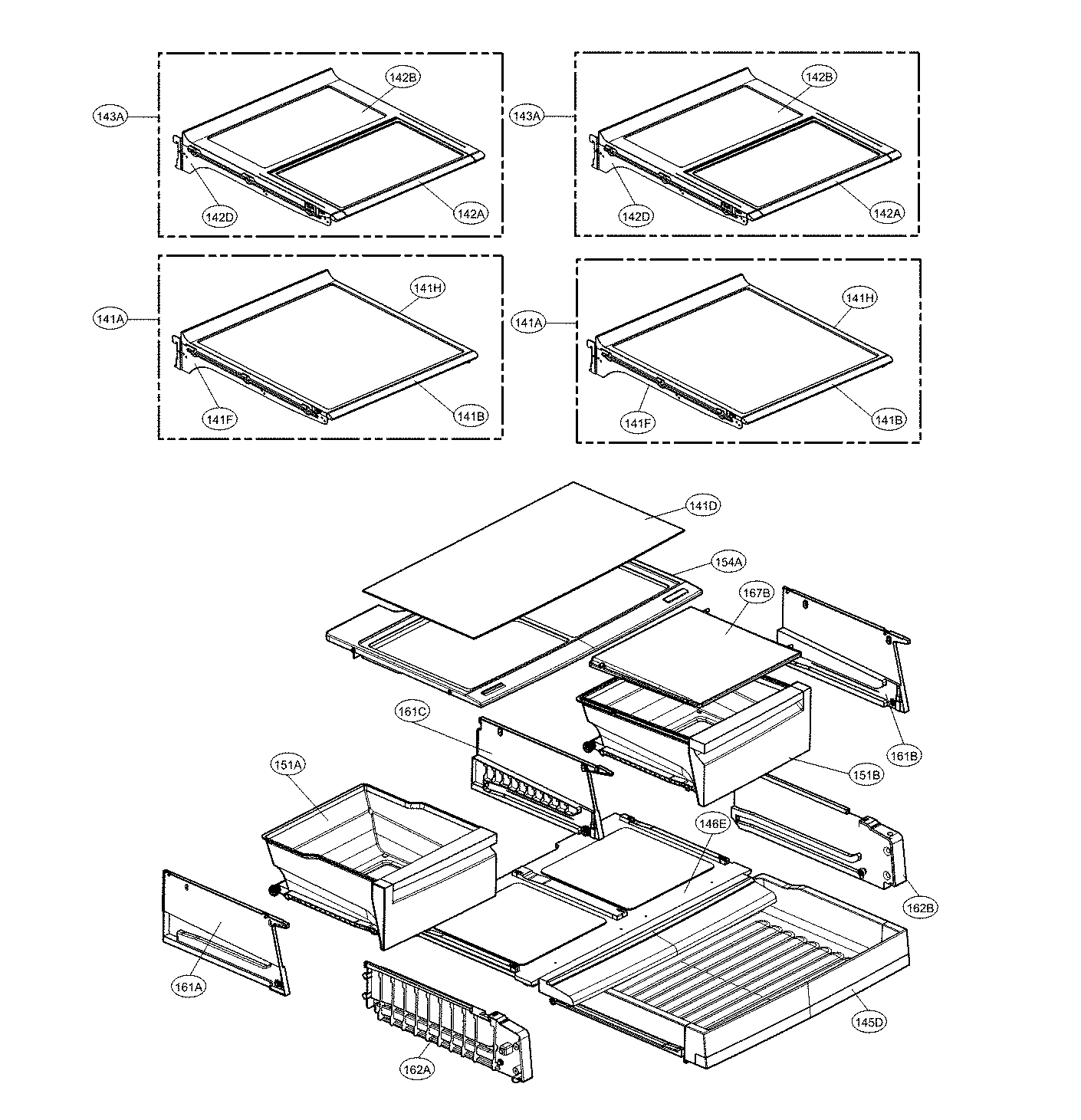 Kenmore Elite 79574013412 refrigerator parts diagram