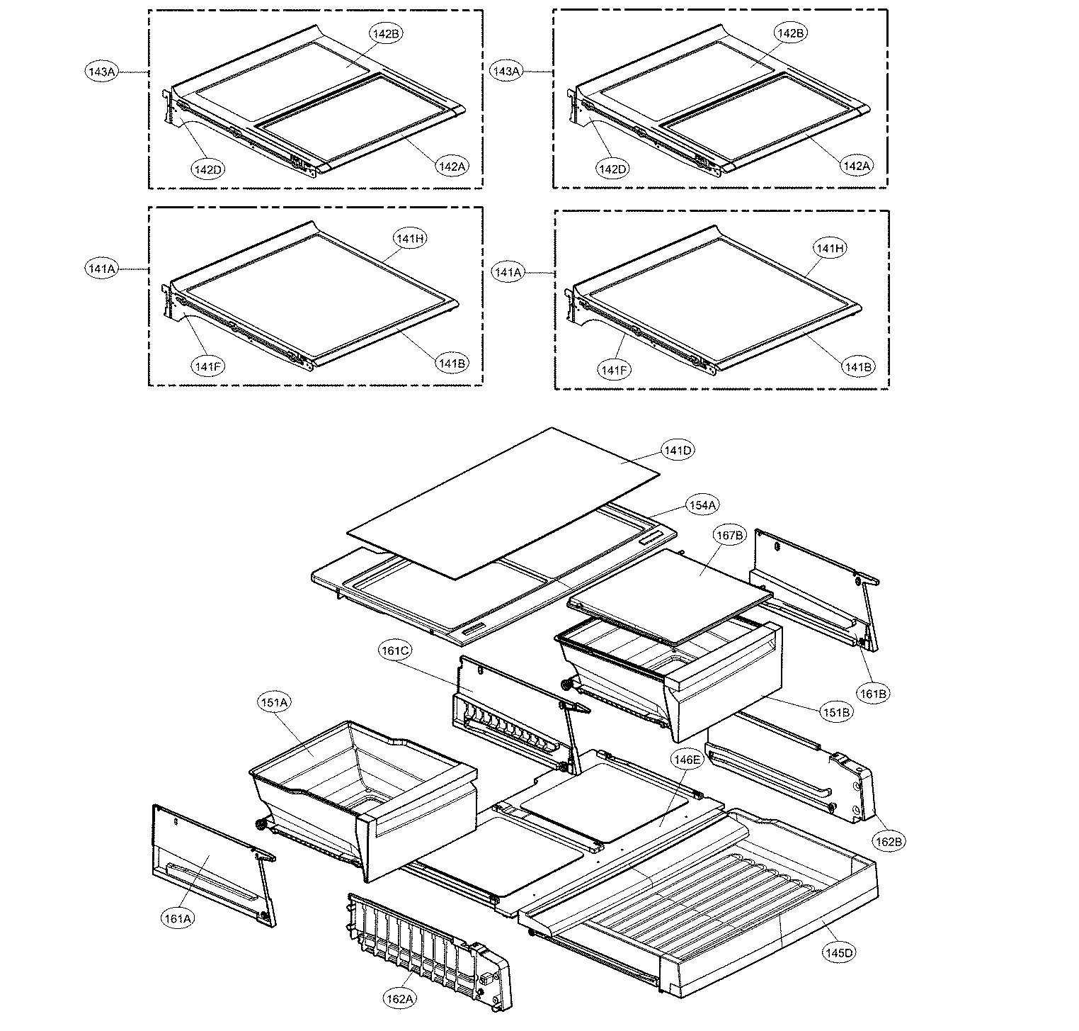 Kenmore Elite 79574032412 refrigerator parts diagram