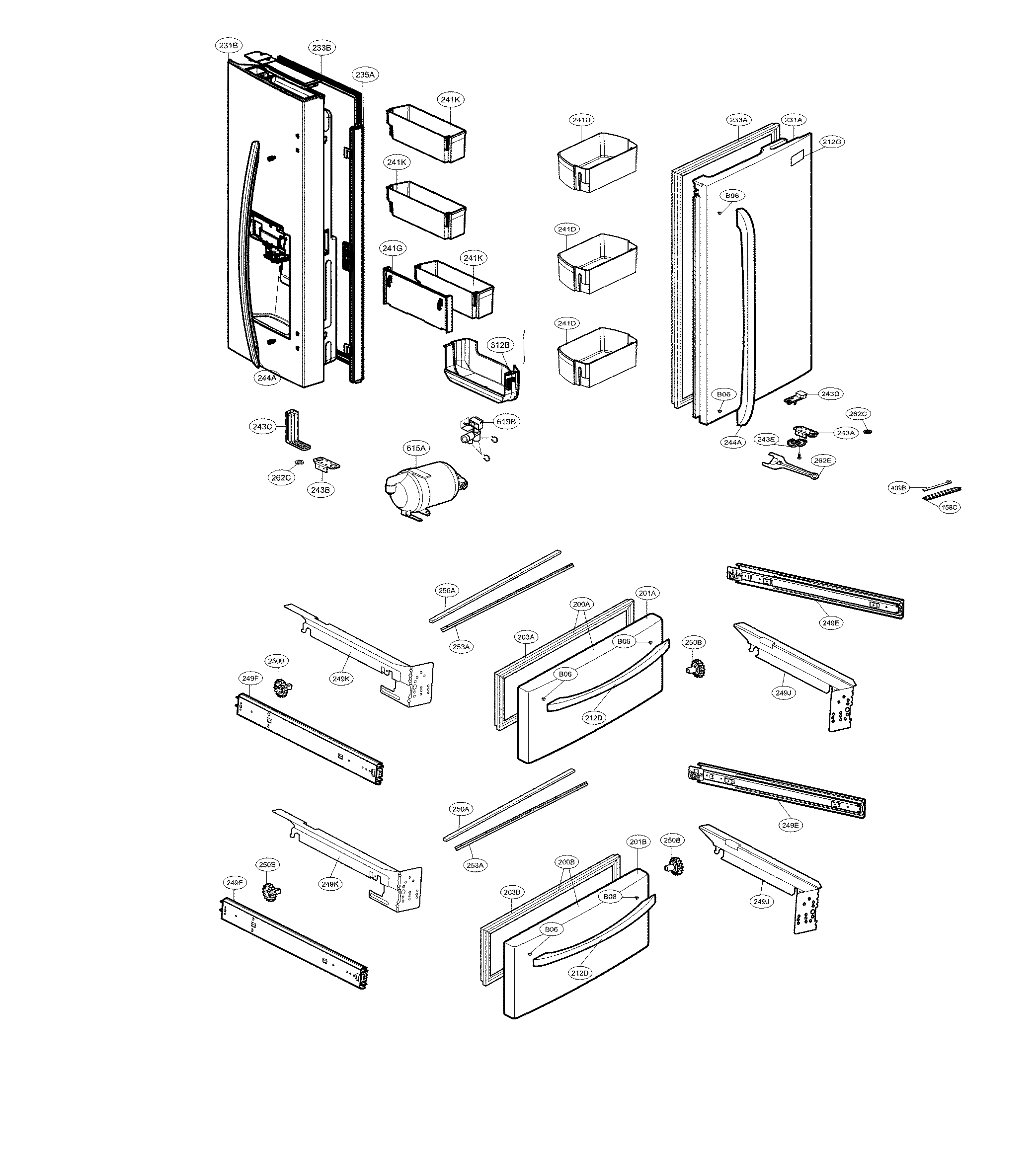 LG LMXS28626S/00 door parts diagram